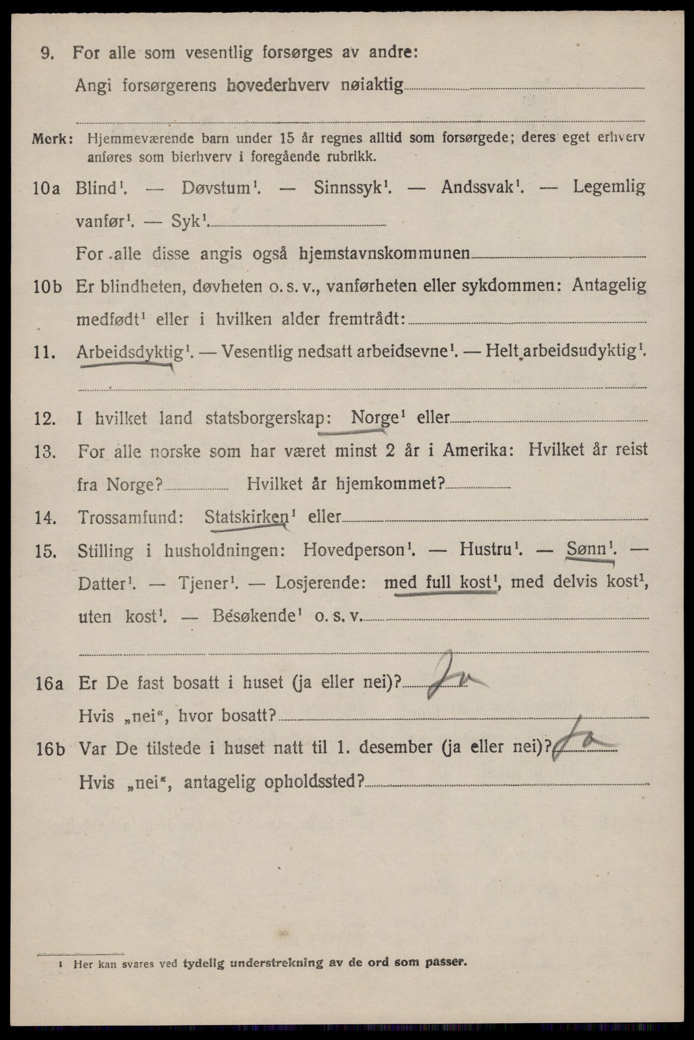 SAST, 1920 census for Skåre, 1920, p. 3403