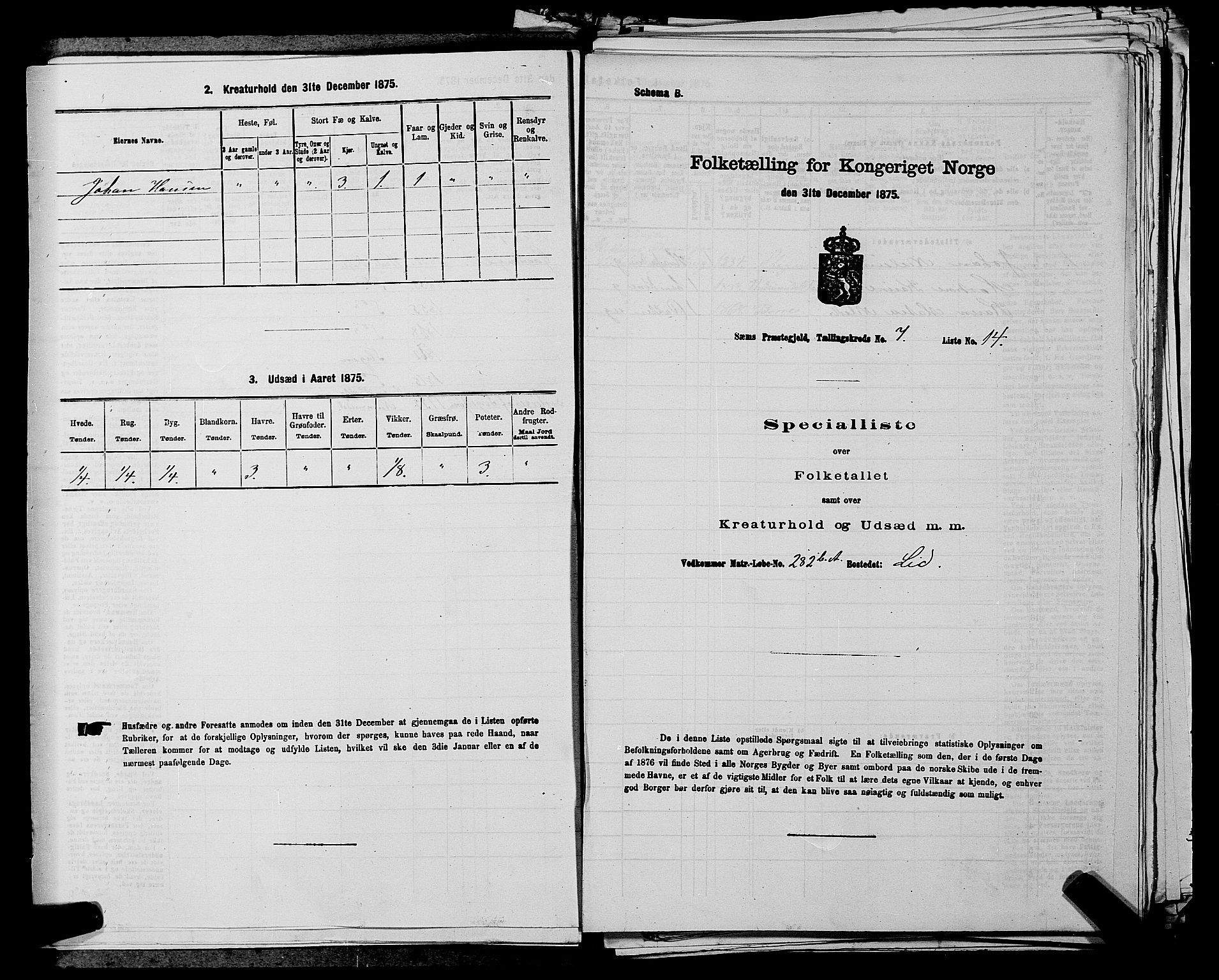 SAKO, 1875 census for 0721P Sem, 1875, p. 1157