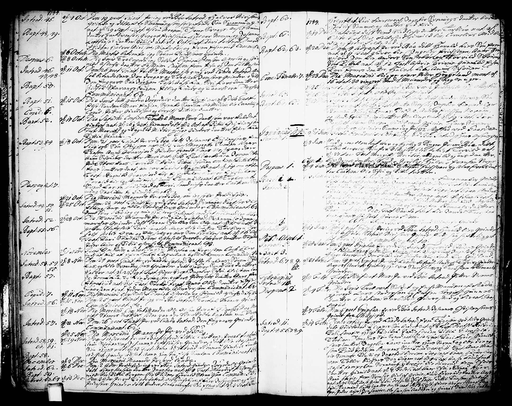 Bø kirkebøker, SAKO/A-257/F/Fa/L0003: Parish register (official) no. 3, 1733-1748, p. 30