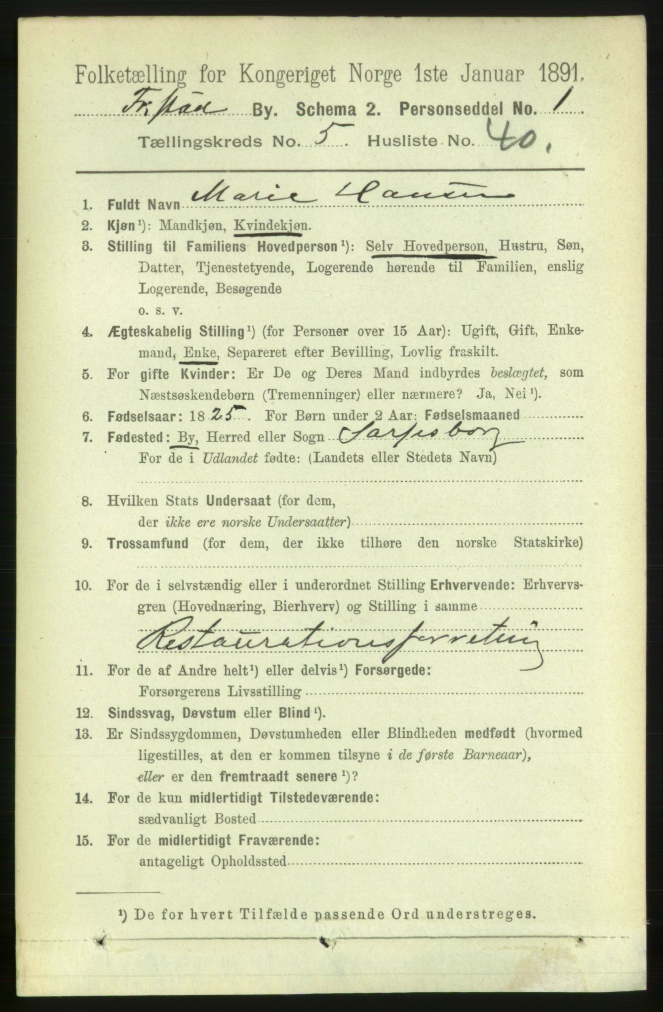 RA, 1891 census for 0103 Fredrikstad, 1891, p. 7177