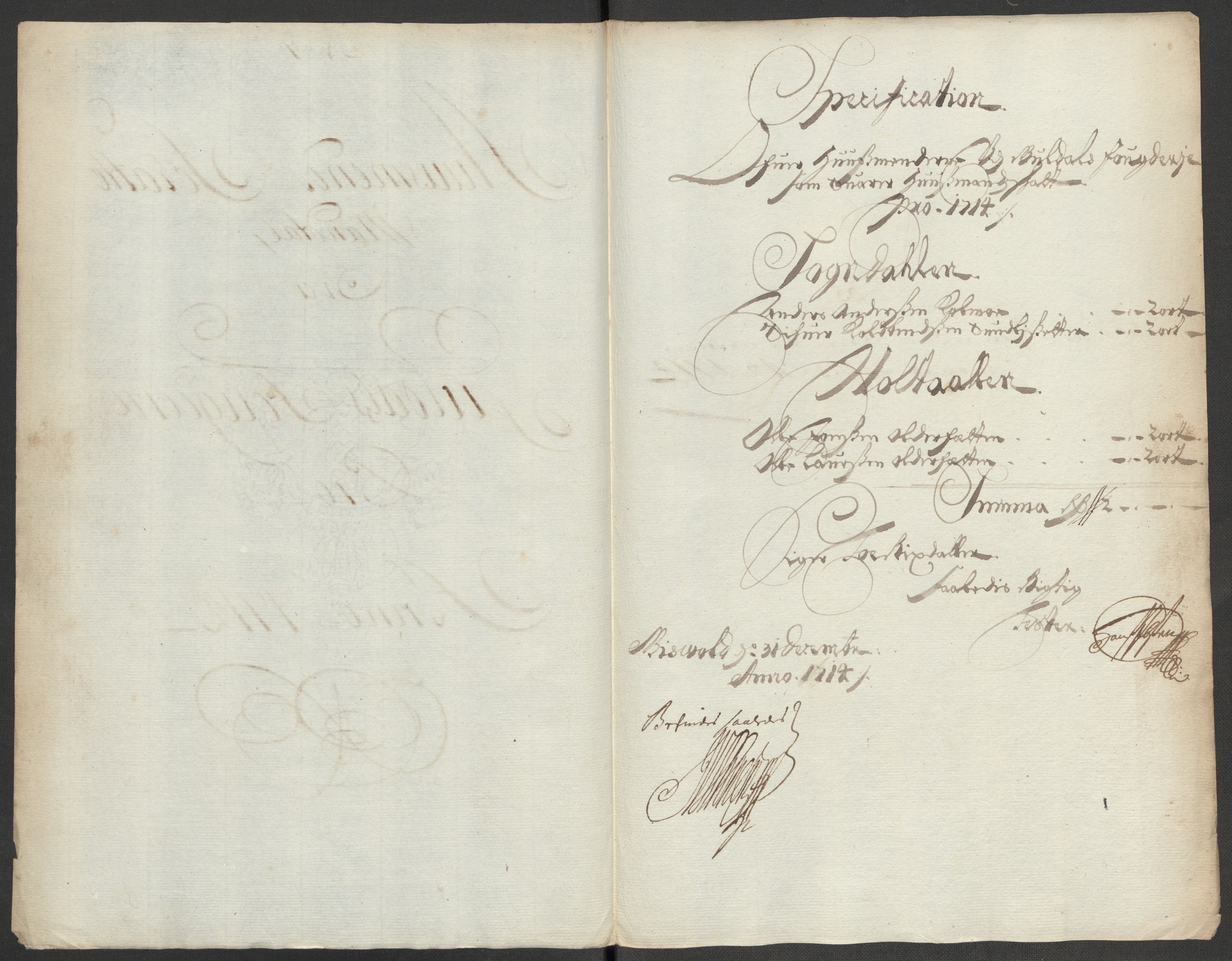 Rentekammeret inntil 1814, Reviderte regnskaper, Fogderegnskap, AV/RA-EA-4092/R60/L3965: Fogderegnskap Orkdal og Gauldal, 1714, p. 318