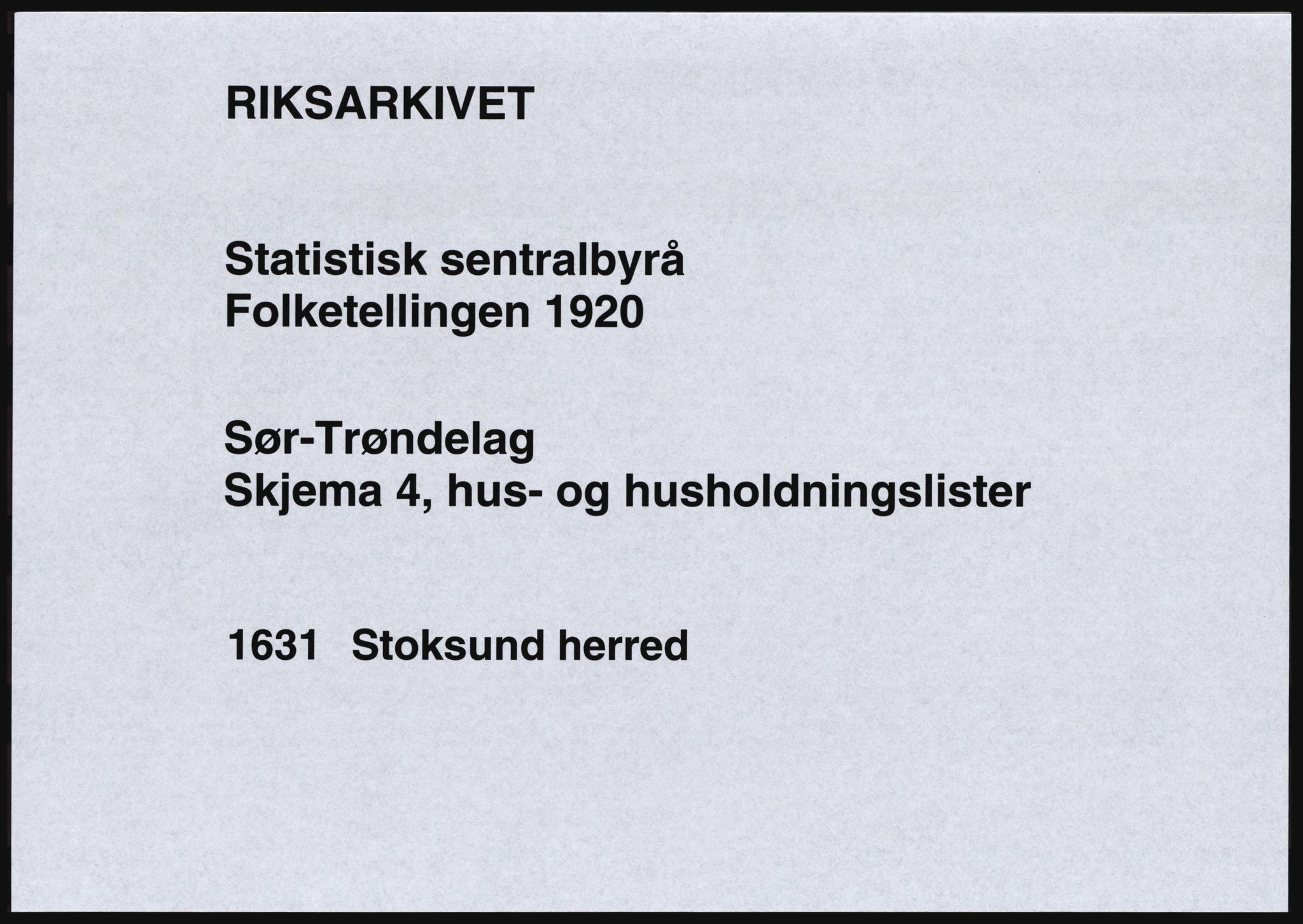 SAT, 1920 census for Stoksund, 1920, p. 26