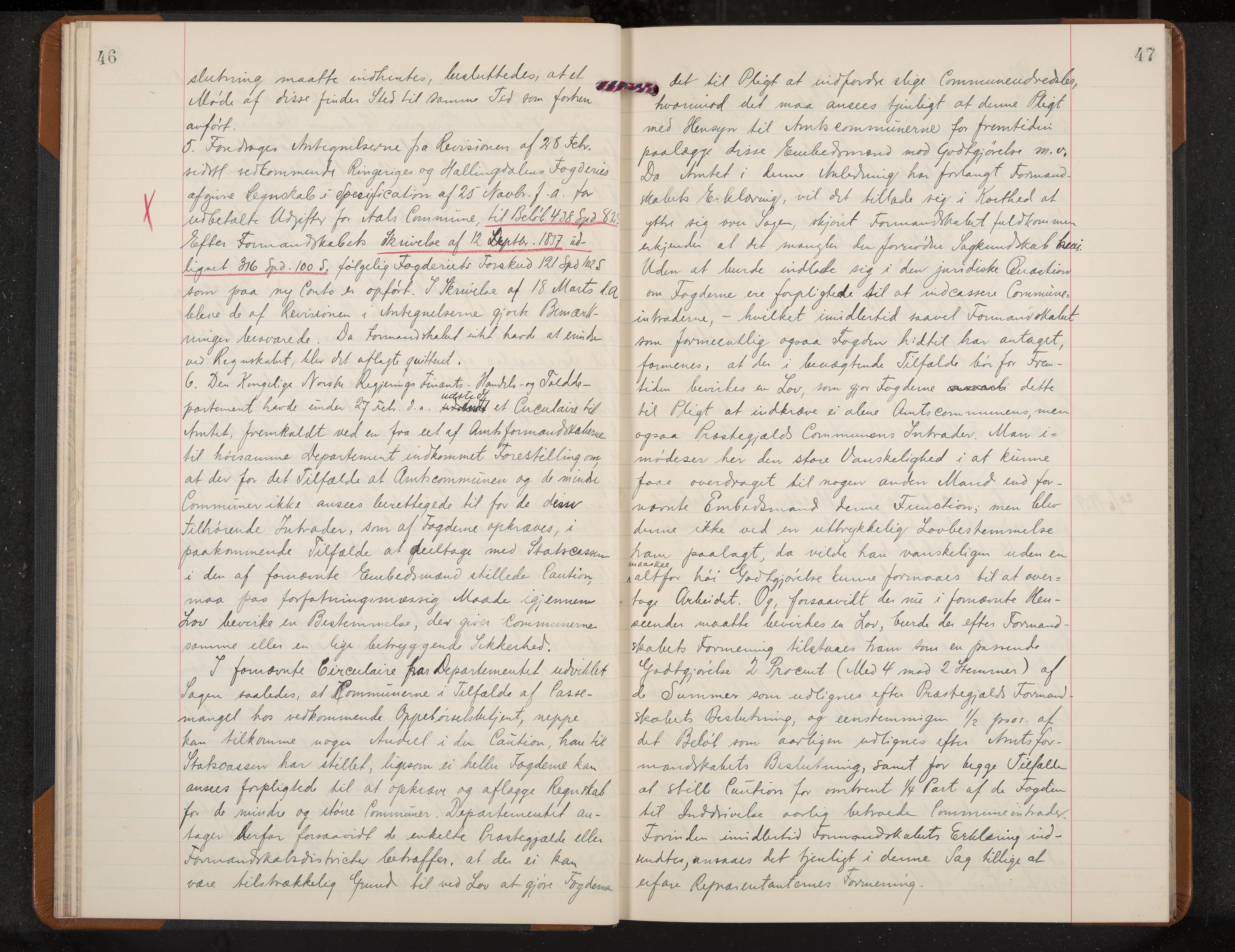 Ål formannskap og sentraladministrasjon, IKAK/0619021/A/Aa/L0001: Utskrift av møtebok, 1838-1845, p. 46-47