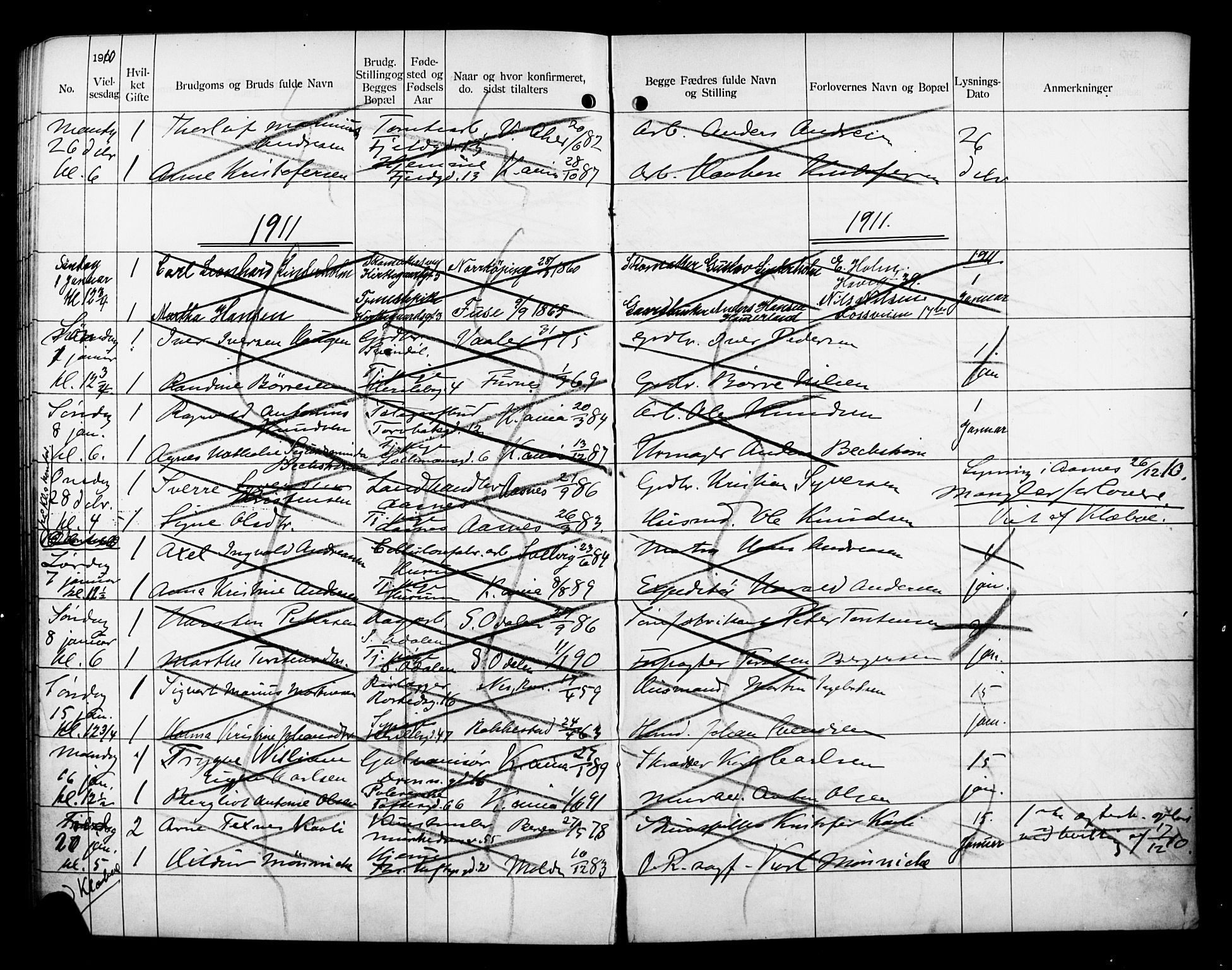 Petrus prestekontor Kirkebøker, SAO/A-10872/H/Ha/L0003: Banns register no. 3, 1900-1912