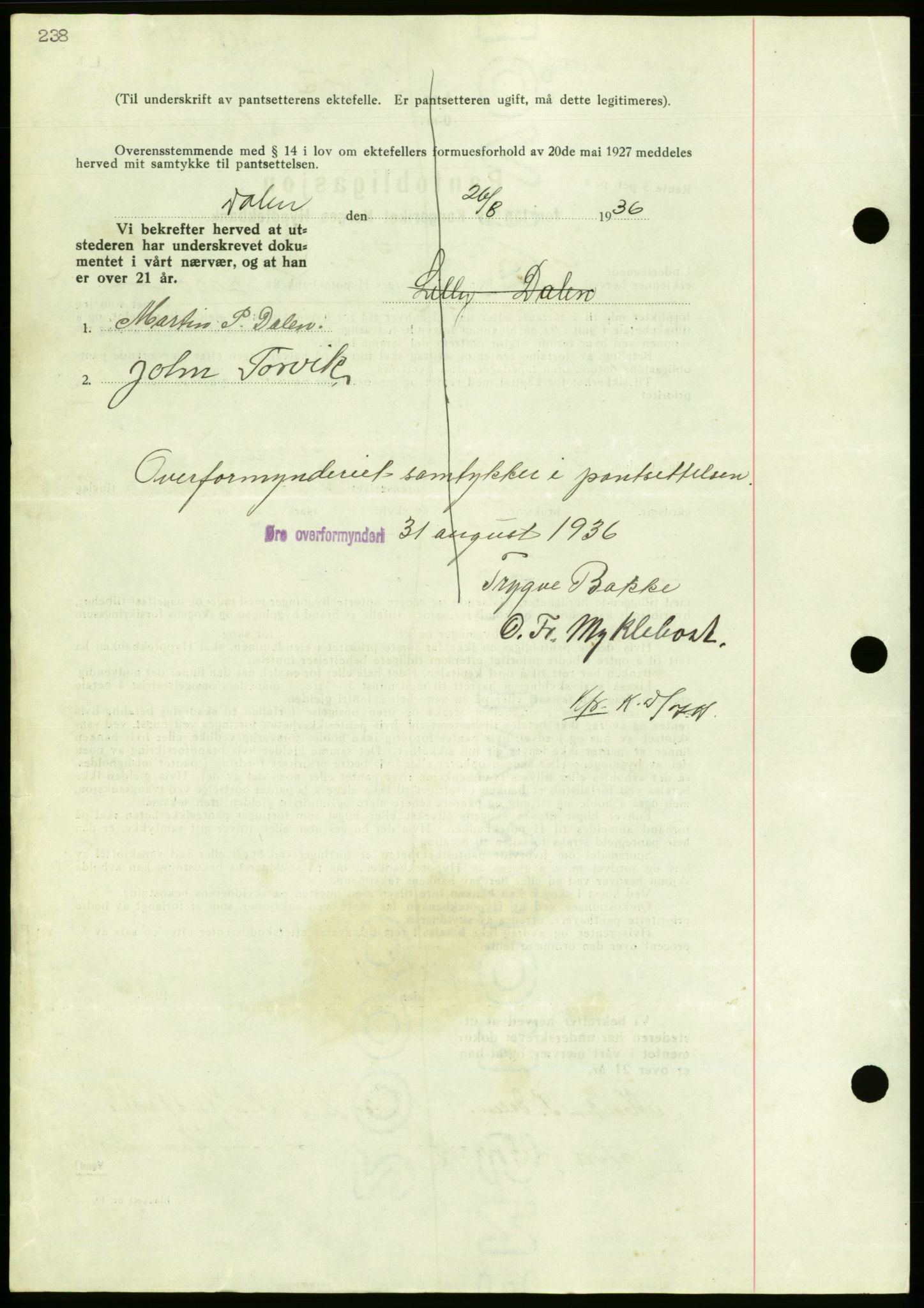 Nordmøre sorenskriveri, AV/SAT-A-4132/1/2/2Ca/L0092: Mortgage book no. B82, 1937-1938, Diary no: : 2721/1937