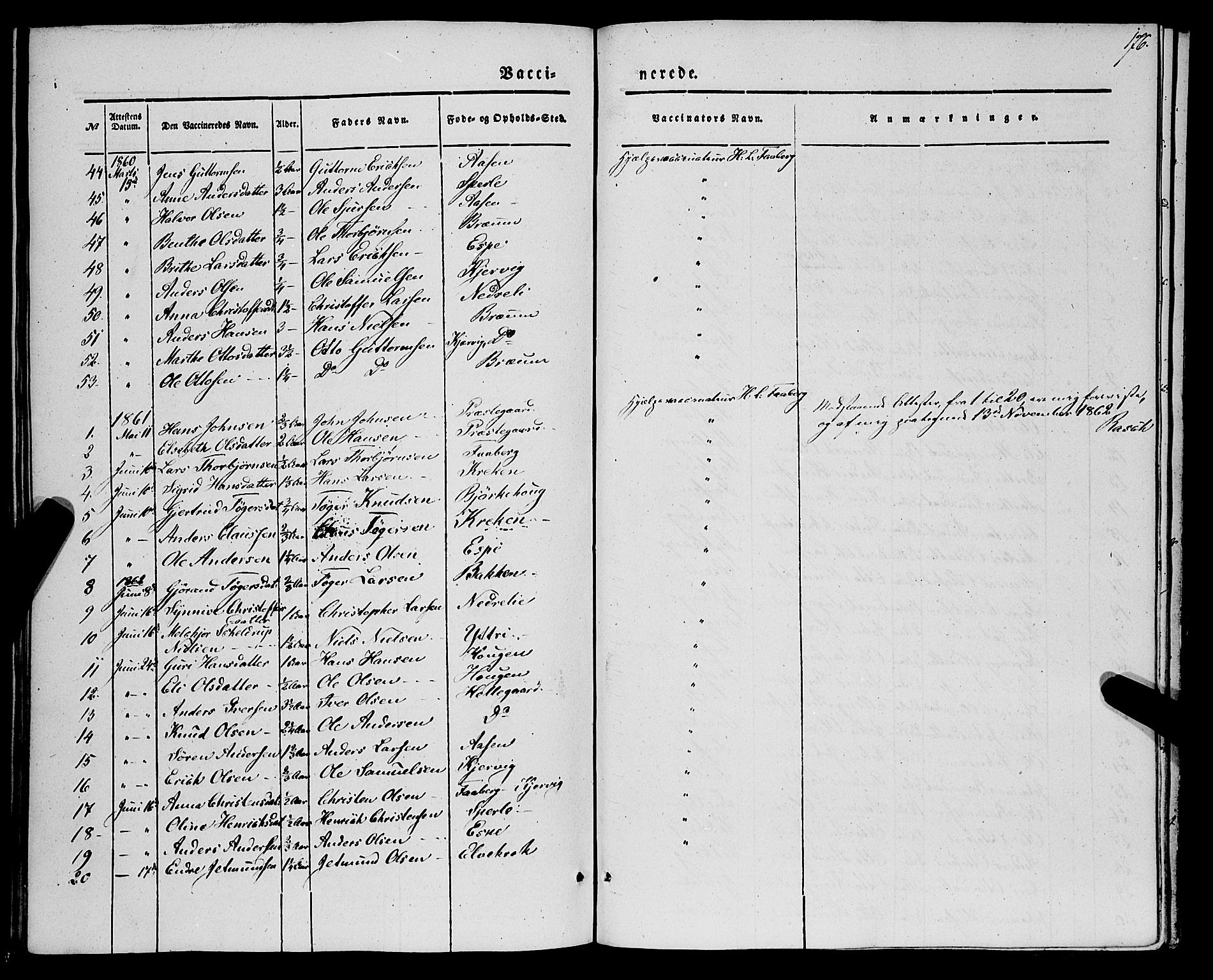 Jostedal sokneprestembete, SAB/A-80601/H/Haa/Haaa/L0005: Parish register (official) no. A 5, 1849-1877, p. 176