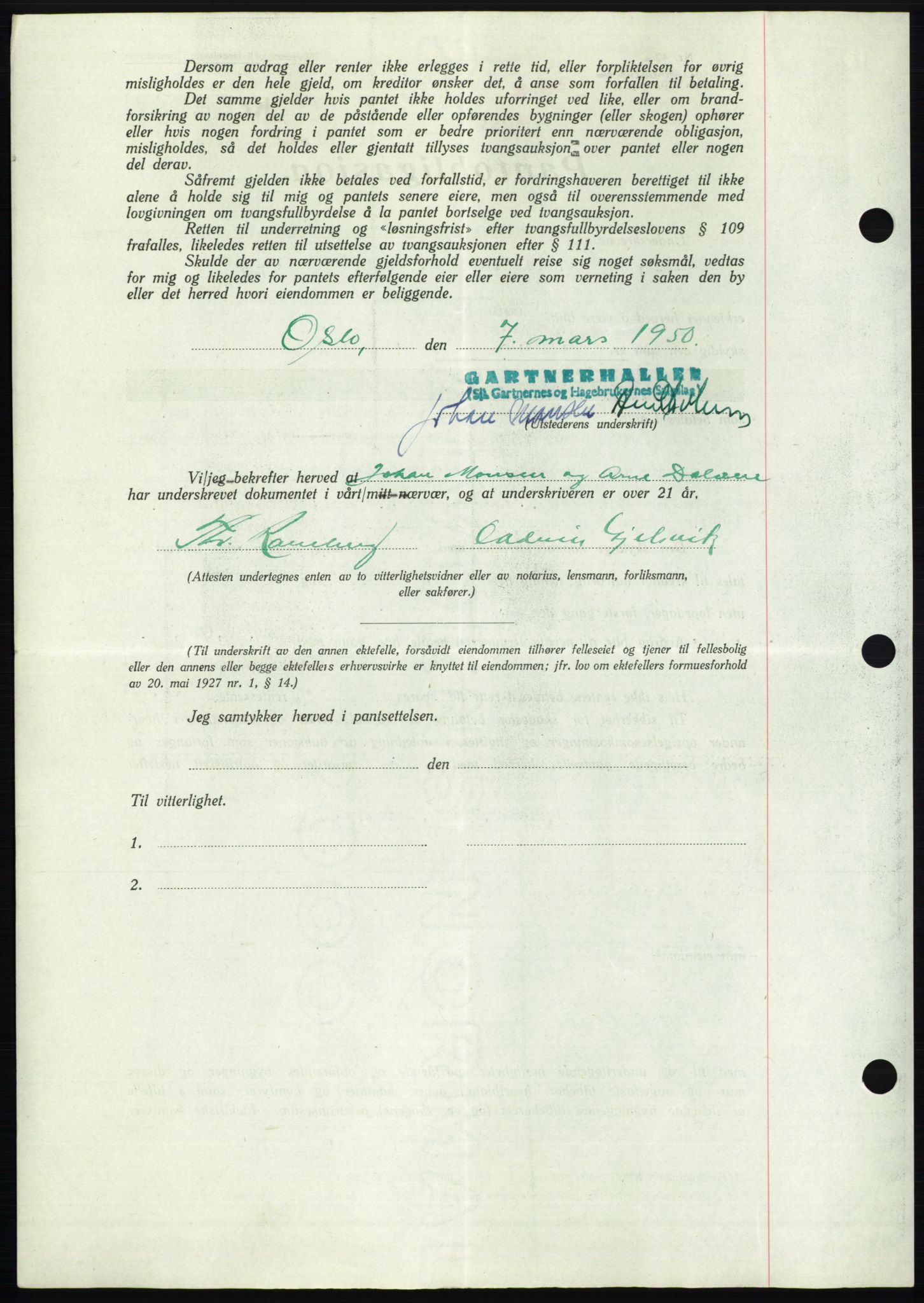 Moss sorenskriveri, AV/SAO-A-10168: Mortgage book no. B24, 1950-1950, Diary no: : 868/1950