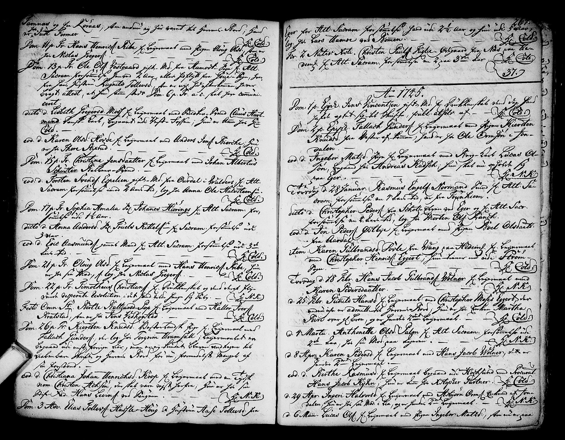 Kongsberg kirkebøker, SAKO/A-22/F/Fa/L0003: Parish register (official) no. I 3, 1744-1755, p. 267