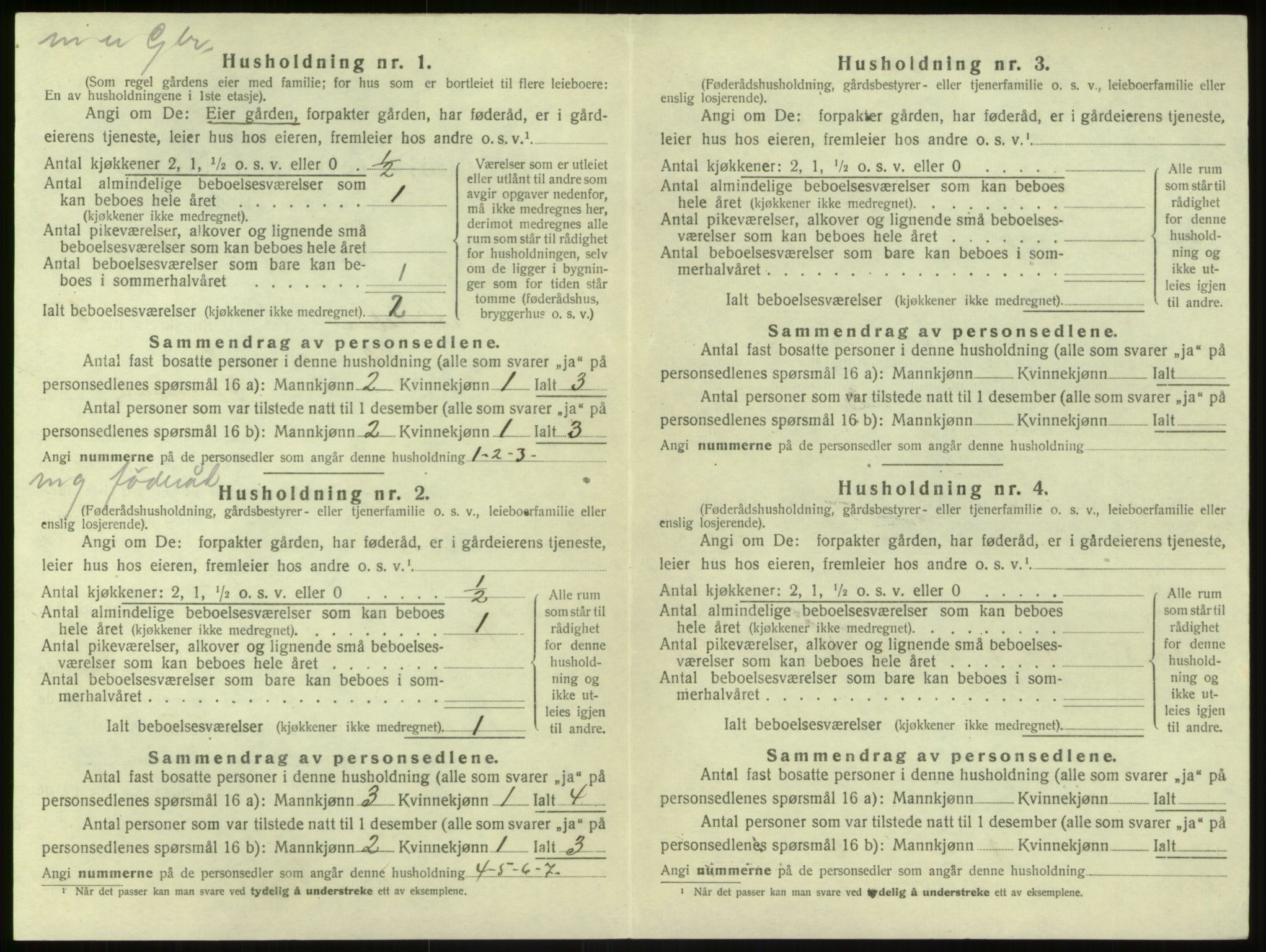 SAB, 1920 census for Modalen, 1920, p. 162