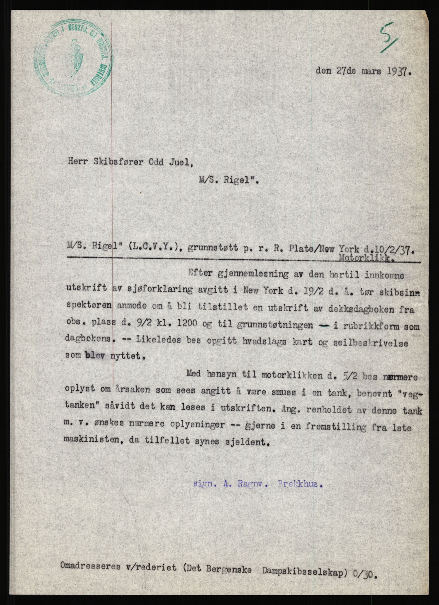 Sjøfartsdirektoratet med forløpere, skipsmapper slettede skip, AV/RA-S-4998/F/Fb/L0072: --, 1949, p. 33