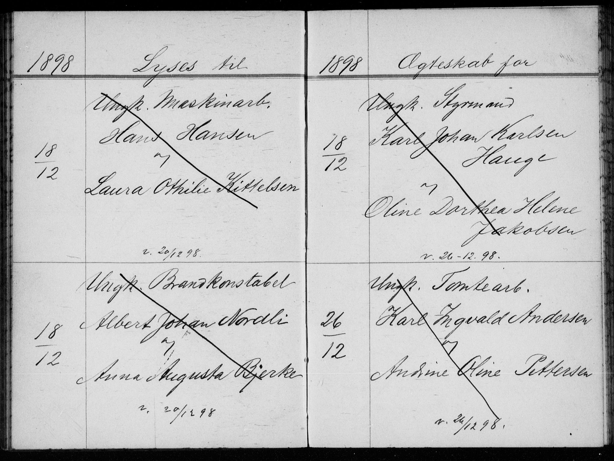 Strømsø kirkebøker, AV/SAKO-A-246/H/Ha/L0009: Banns register no. 9, 1896-1901