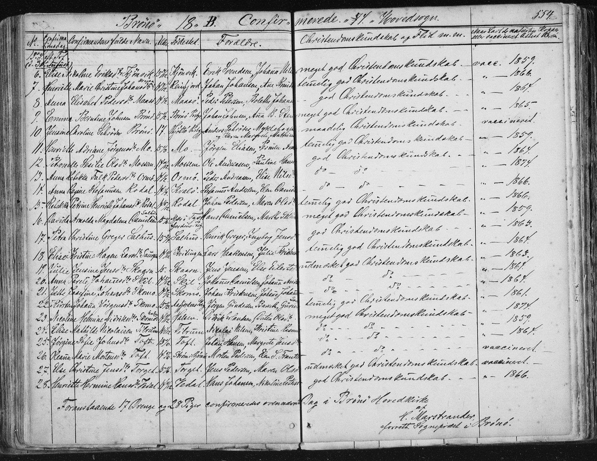Ministerialprotokoller, klokkerbøker og fødselsregistre - Nordland, SAT/A-1459/813/L0198: Parish register (official) no. 813A08, 1834-1874, p. 554