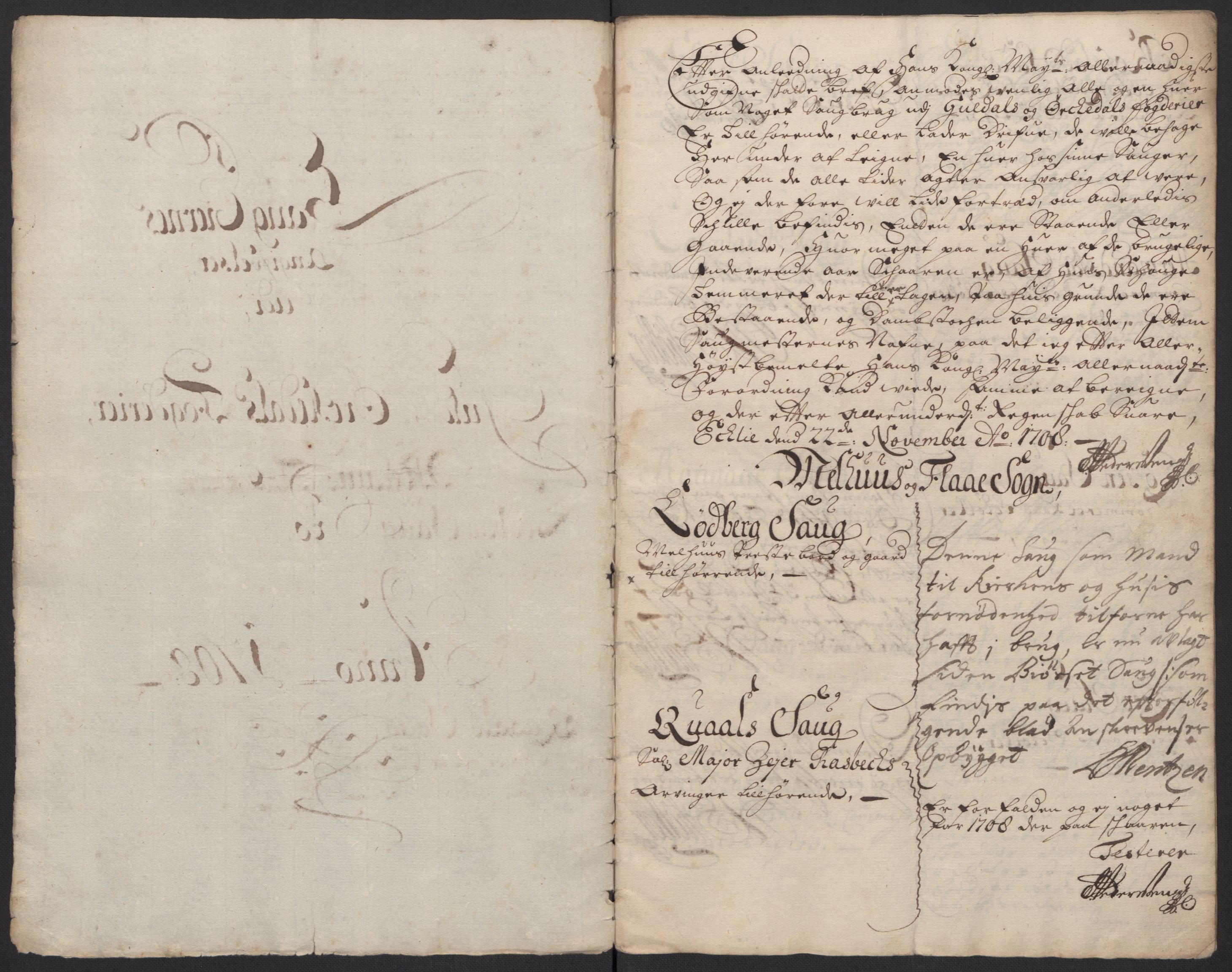 Rentekammeret inntil 1814, Reviderte regnskaper, Fogderegnskap, RA/EA-4092/R60/L3958: Fogderegnskap Orkdal og Gauldal, 1708, p. 206