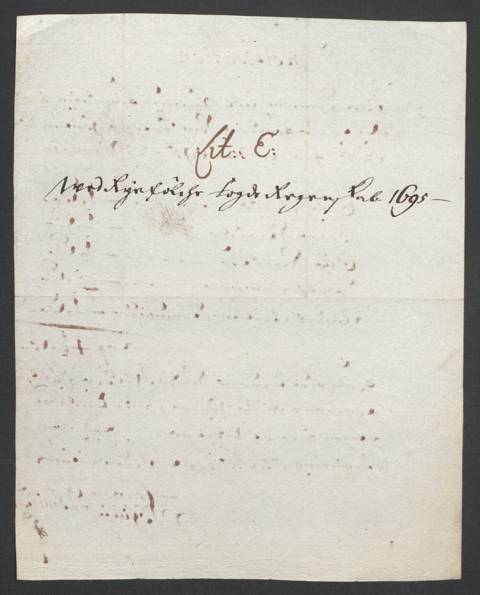 Rentekammeret inntil 1814, Reviderte regnskaper, Fogderegnskap, RA/EA-4092/R47/L2857: Fogderegnskap Ryfylke, 1694-1696, p. 141