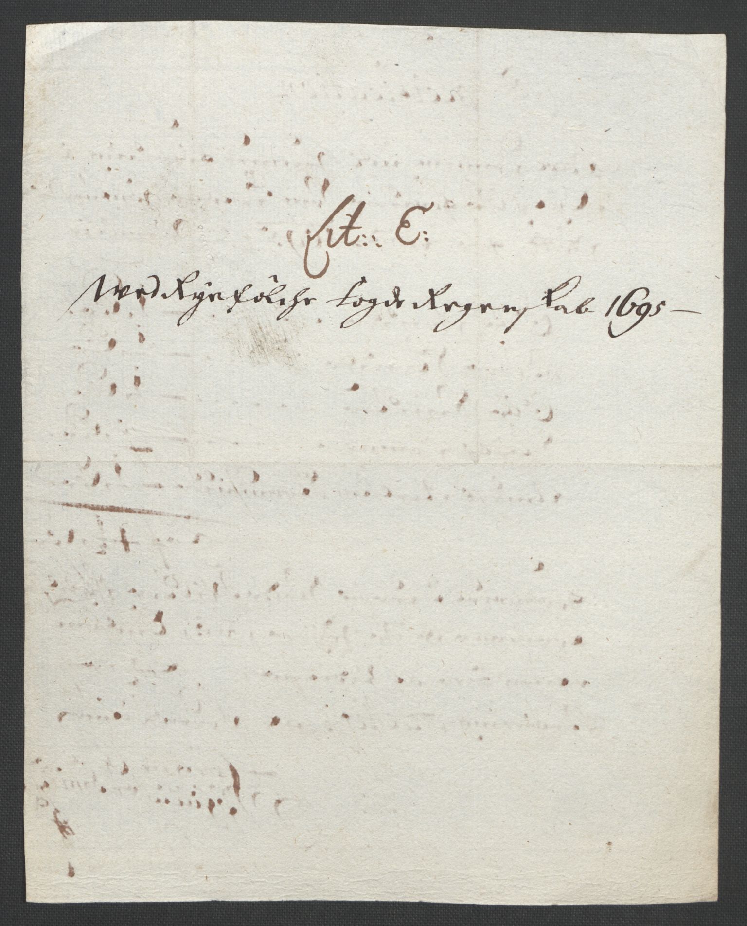 Rentekammeret inntil 1814, Reviderte regnskaper, Fogderegnskap, AV/RA-EA-4092/R47/L2857: Fogderegnskap Ryfylke, 1694-1696, p. 141