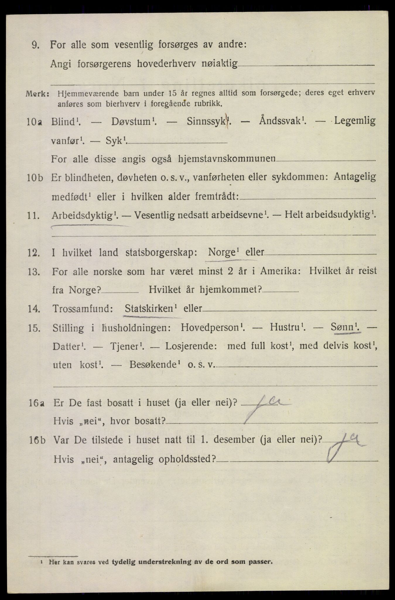 SAKO, 1920 census for Tinn, 1920, p. 3517