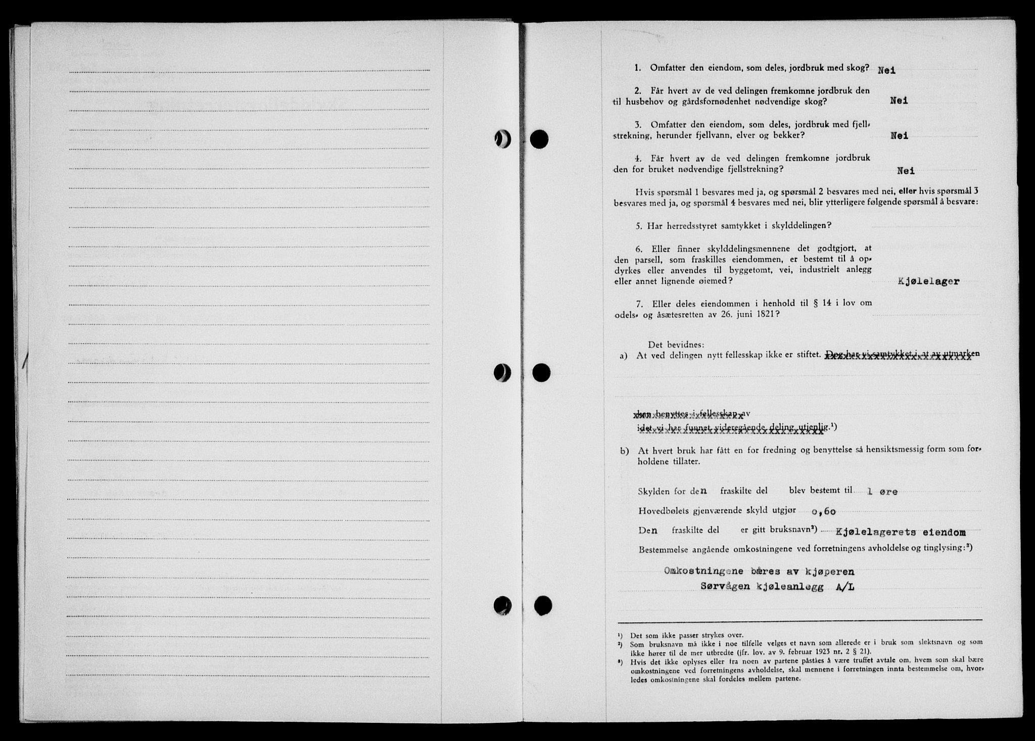 Lofoten sorenskriveri, SAT/A-0017/1/2/2C/L0013a: Mortgage book no. 13a, 1944-1946, Diary no: : 503/1945