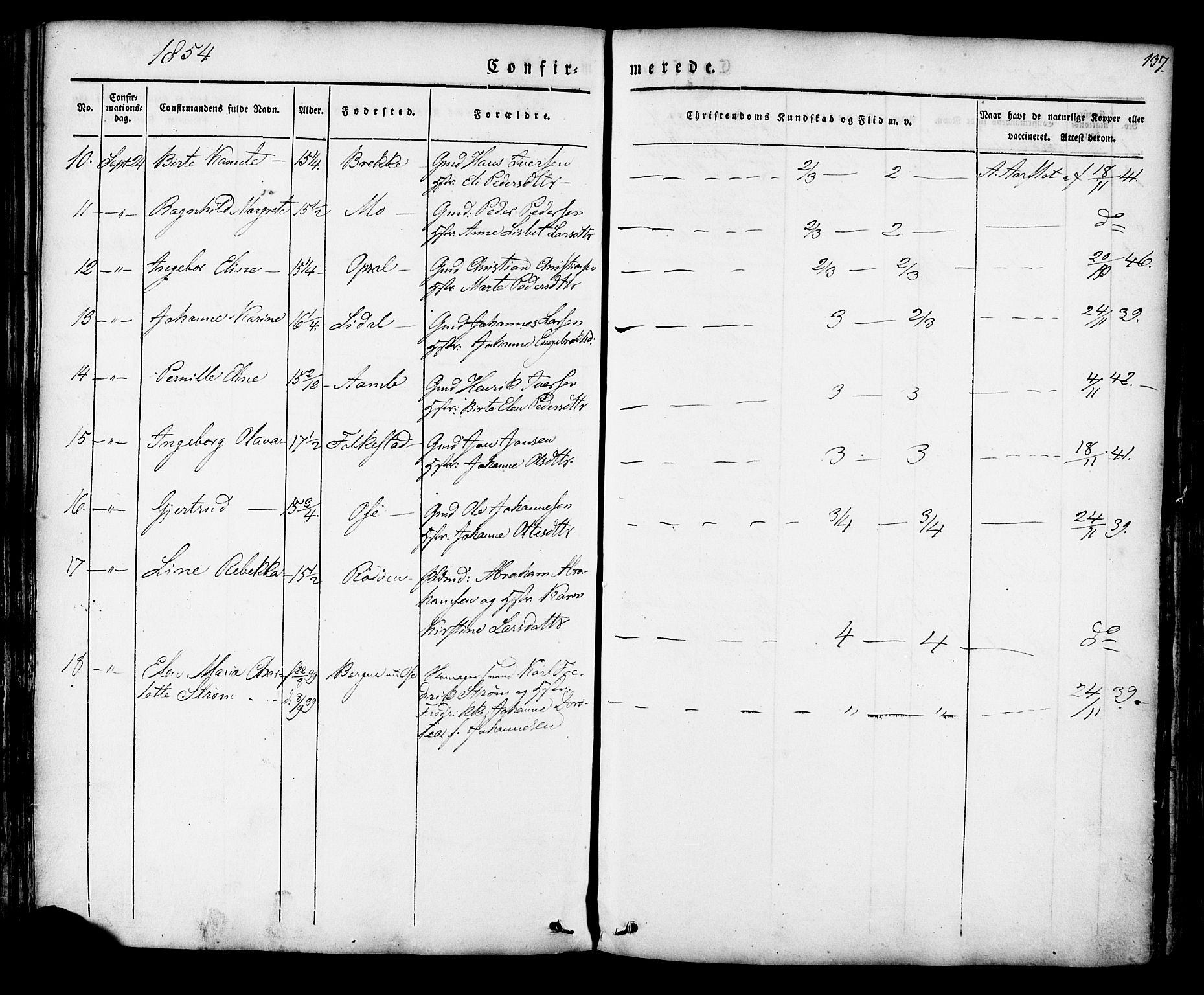 Ministerialprotokoller, klokkerbøker og fødselsregistre - Møre og Romsdal, AV/SAT-A-1454/513/L0174: Parish register (official) no. 513A01, 1831-1855, p. 137