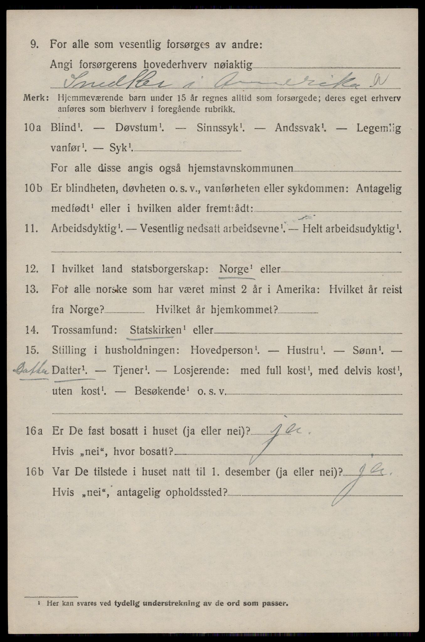 SAST, 1920 census for Høyland, 1920, p. 7797