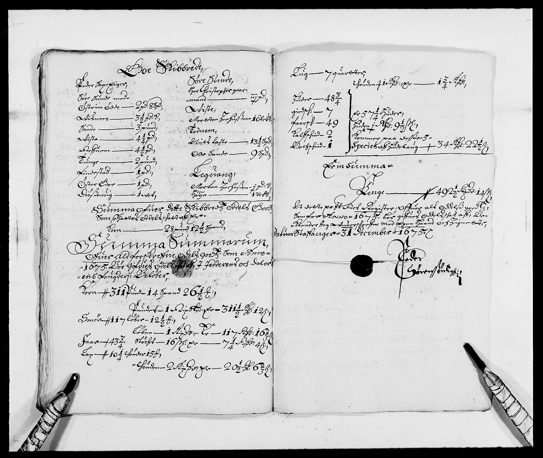 Rentekammeret inntil 1814, Reviderte regnskaper, Fogderegnskap, AV/RA-EA-4092/R46/L2715: Fogderegnskap Jæren og Dalane, 1675, p. 199