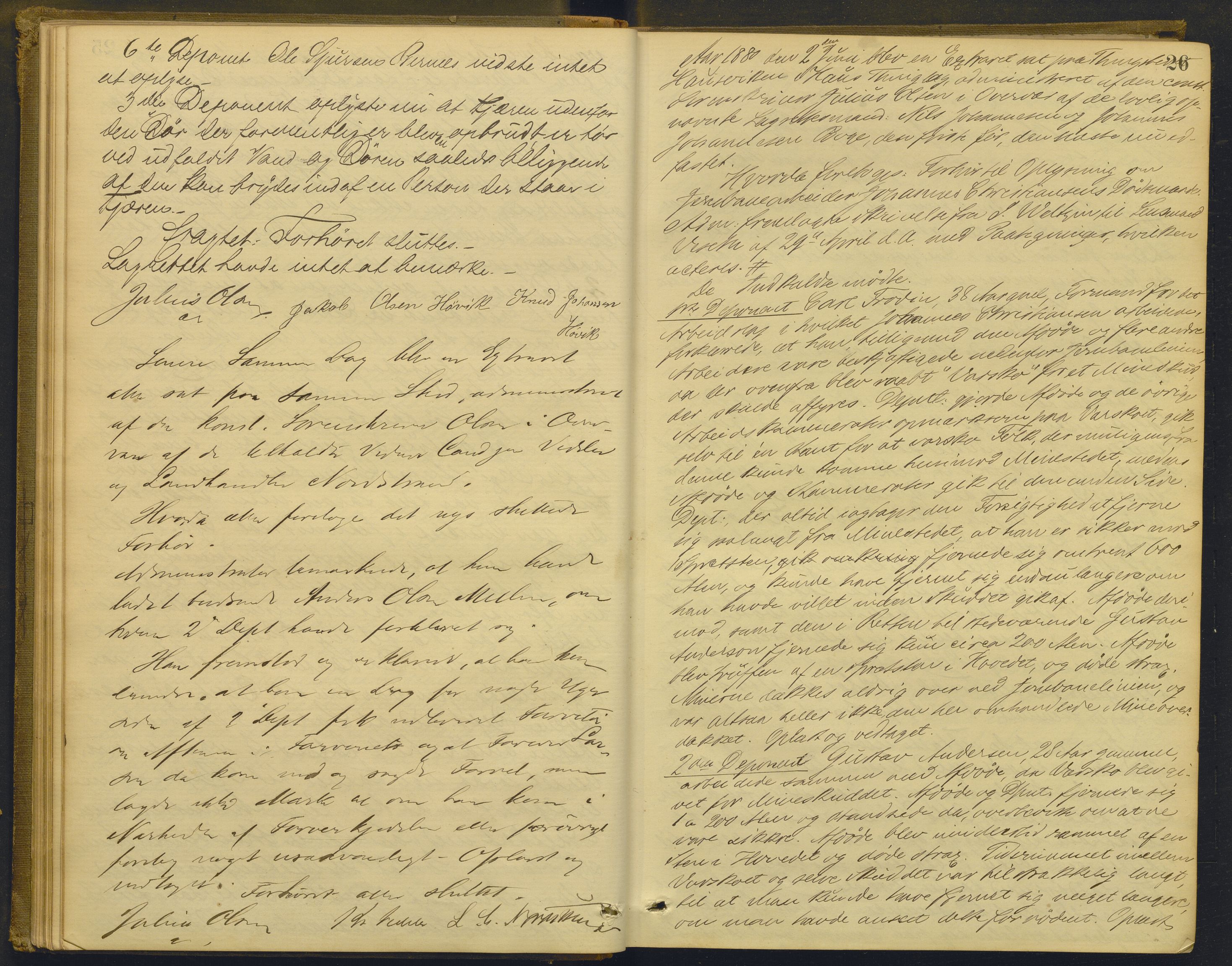 Nordhordland sorenskrivar, AV/SAB-A-2901/1/F/Fd/Fdd/L0004: Ekstrarettsprotokollar, forhøyr, 1880-1884, p. 25b-26a