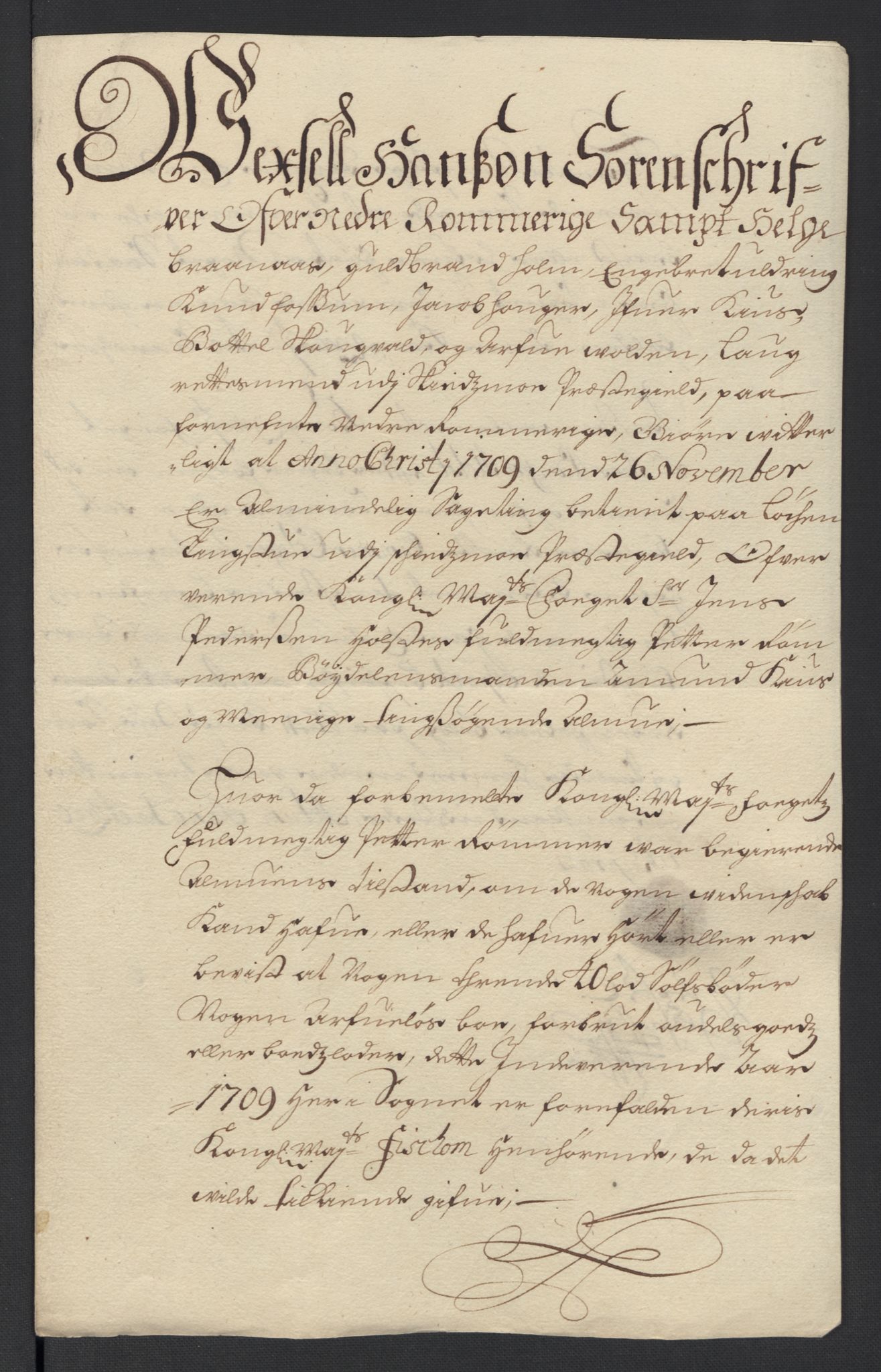 Rentekammeret inntil 1814, Reviderte regnskaper, Fogderegnskap, AV/RA-EA-4092/R11/L0591: Fogderegnskap Nedre Romerike, 1708-1709, p. 192