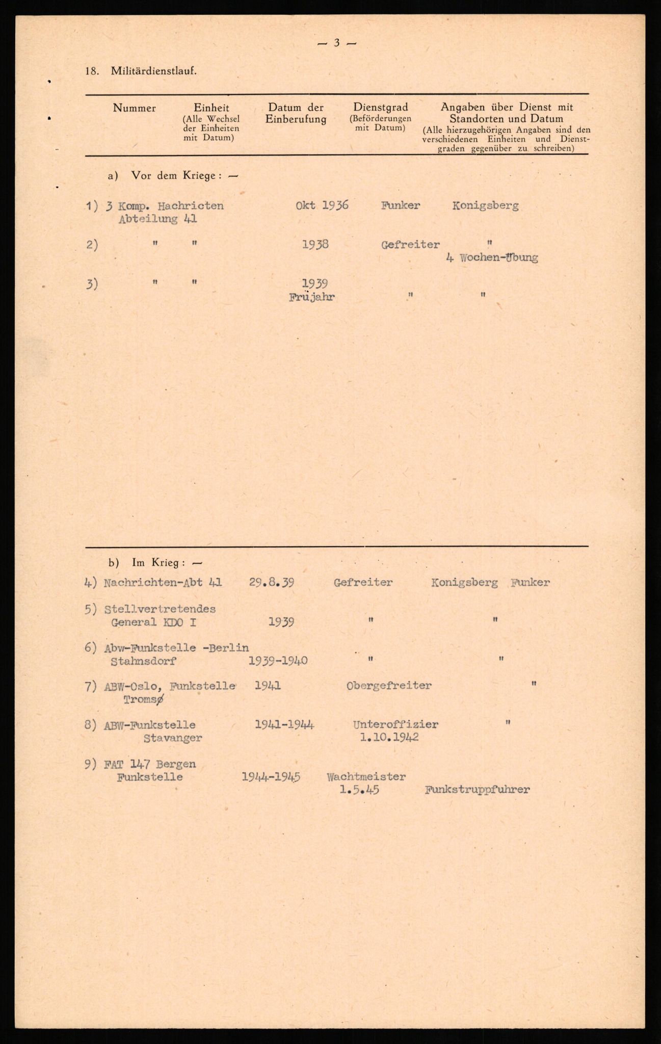 Forsvaret, Forsvarets overkommando II, AV/RA-RAFA-3915/D/Db/L0027: CI Questionaires. Tyske okkupasjonsstyrker i Norge. Tyskere., 1945-1946, p. 468