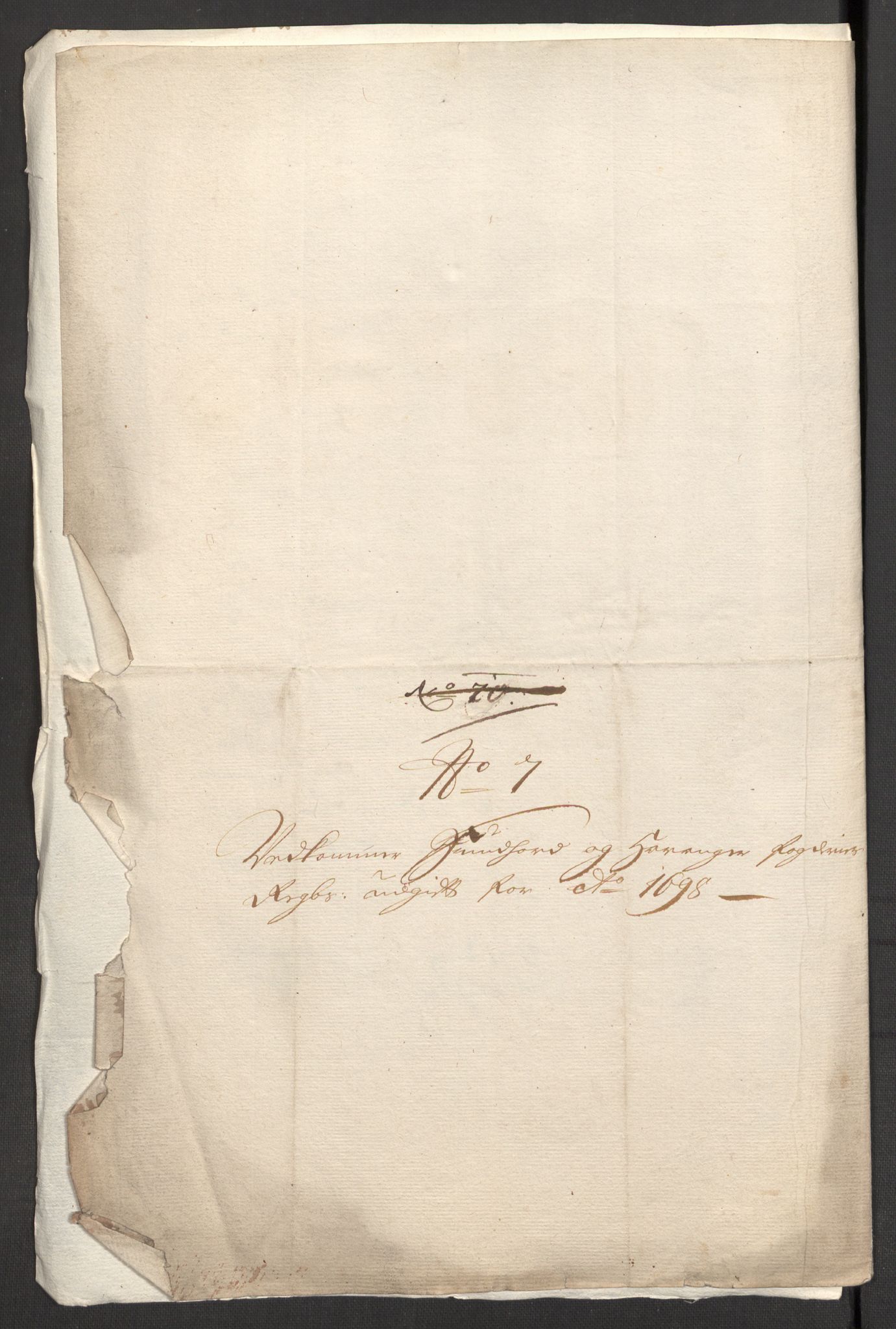 Rentekammeret inntil 1814, Reviderte regnskaper, Fogderegnskap, AV/RA-EA-4092/R48/L2977: Fogderegnskap Sunnhordland og Hardanger, 1697-1698, p. 462