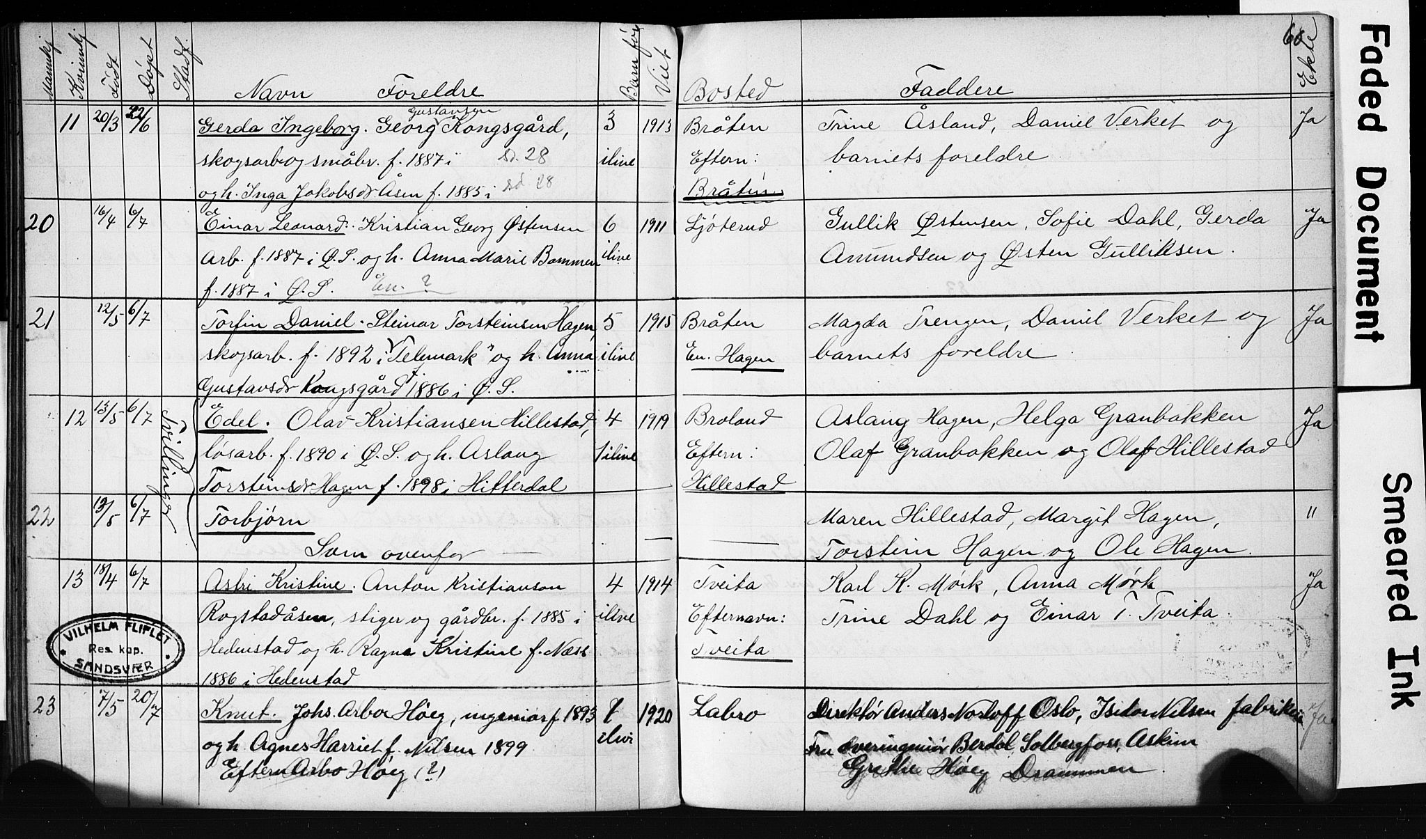 Sandsvær kirkebøker, AV/SAKO-A-244/G/Gd/L0004b: Parish register (copy) no. IV 4B, 1918-1925, p. 60