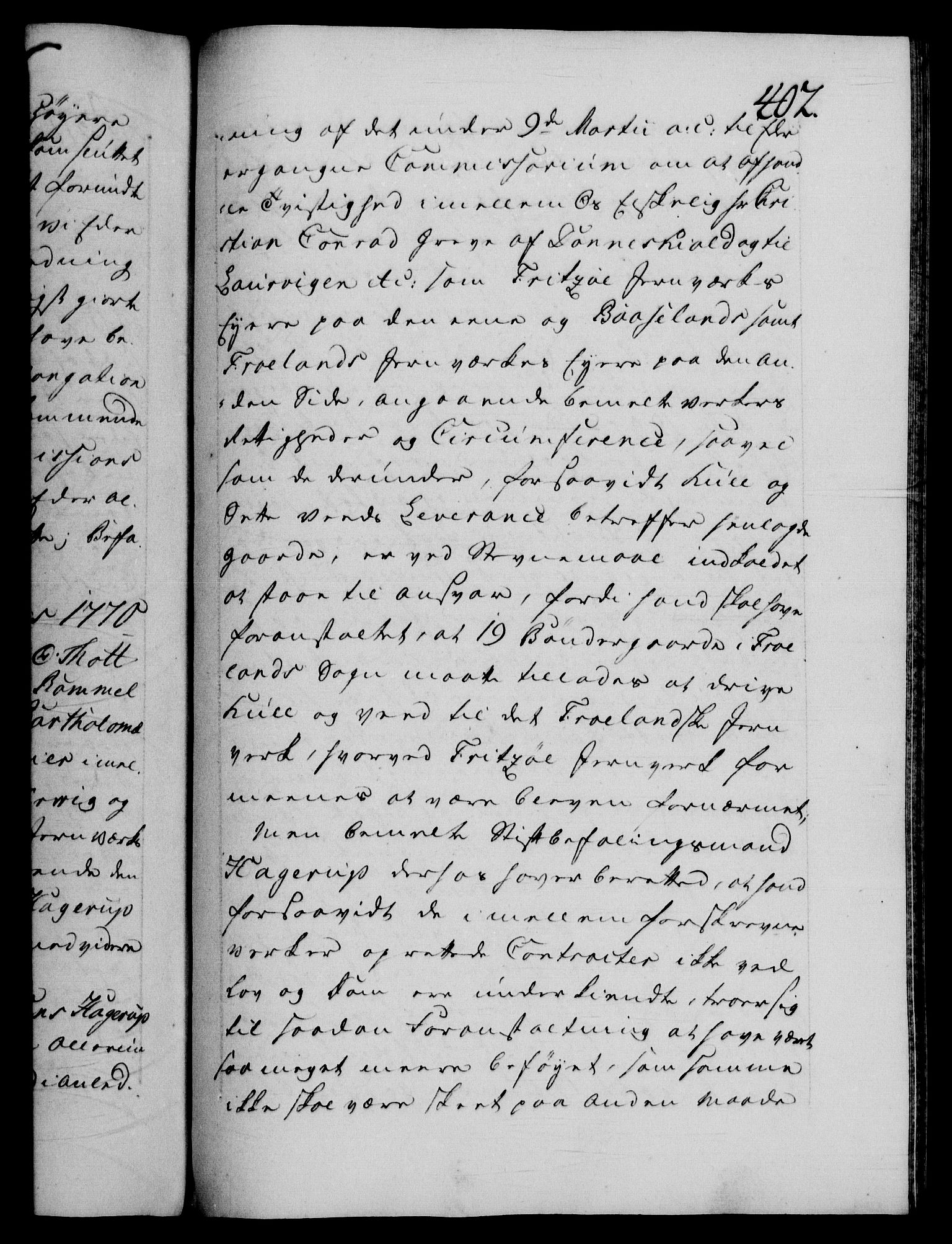 Danske Kanselli 1572-1799, AV/RA-EA-3023/F/Fc/Fca/Fcab/L0039: Norske tegnelser, 1769-1771, p. 402a