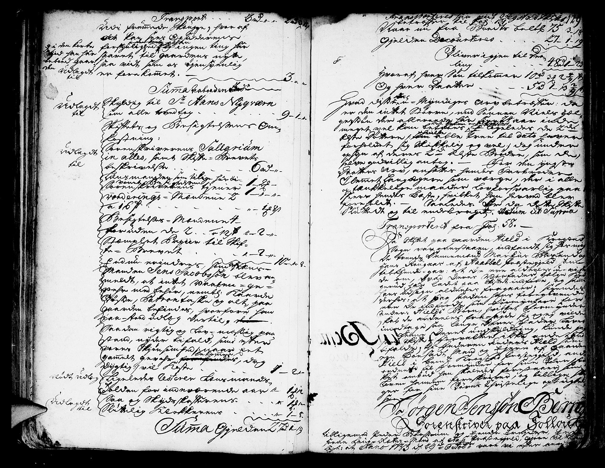 Follo sorenskriveri, SAO/A-10274/H/Hb/L0003: Skifteprotokoll, 1731-1736, p. 128b-129a