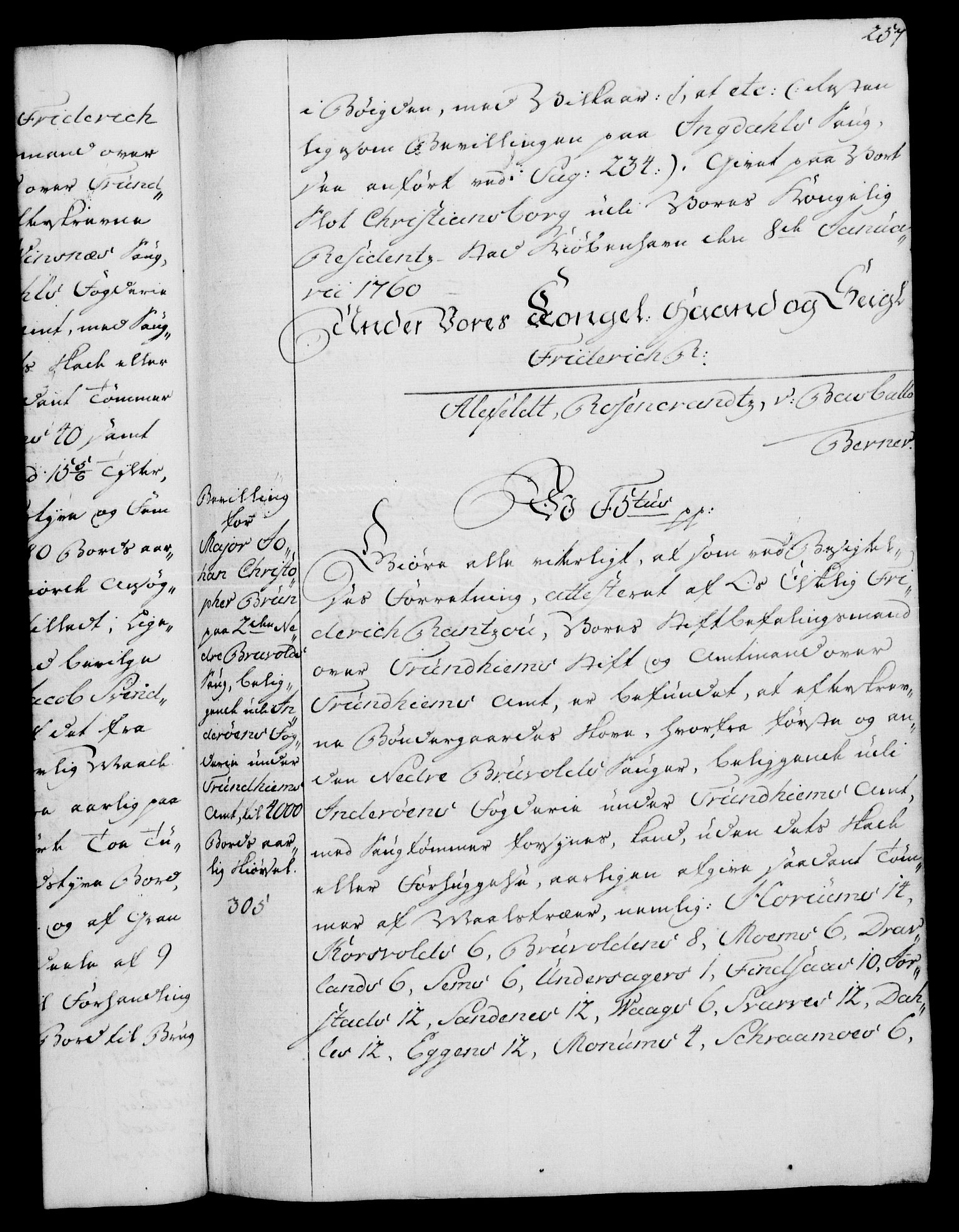 Rentekammeret, Kammerkanselliet, RA/EA-3111/G/Gg/Gga/L0007: Norsk ekspedisjonsprotokoll med register (merket RK 53.7), 1759-1768, p. 257