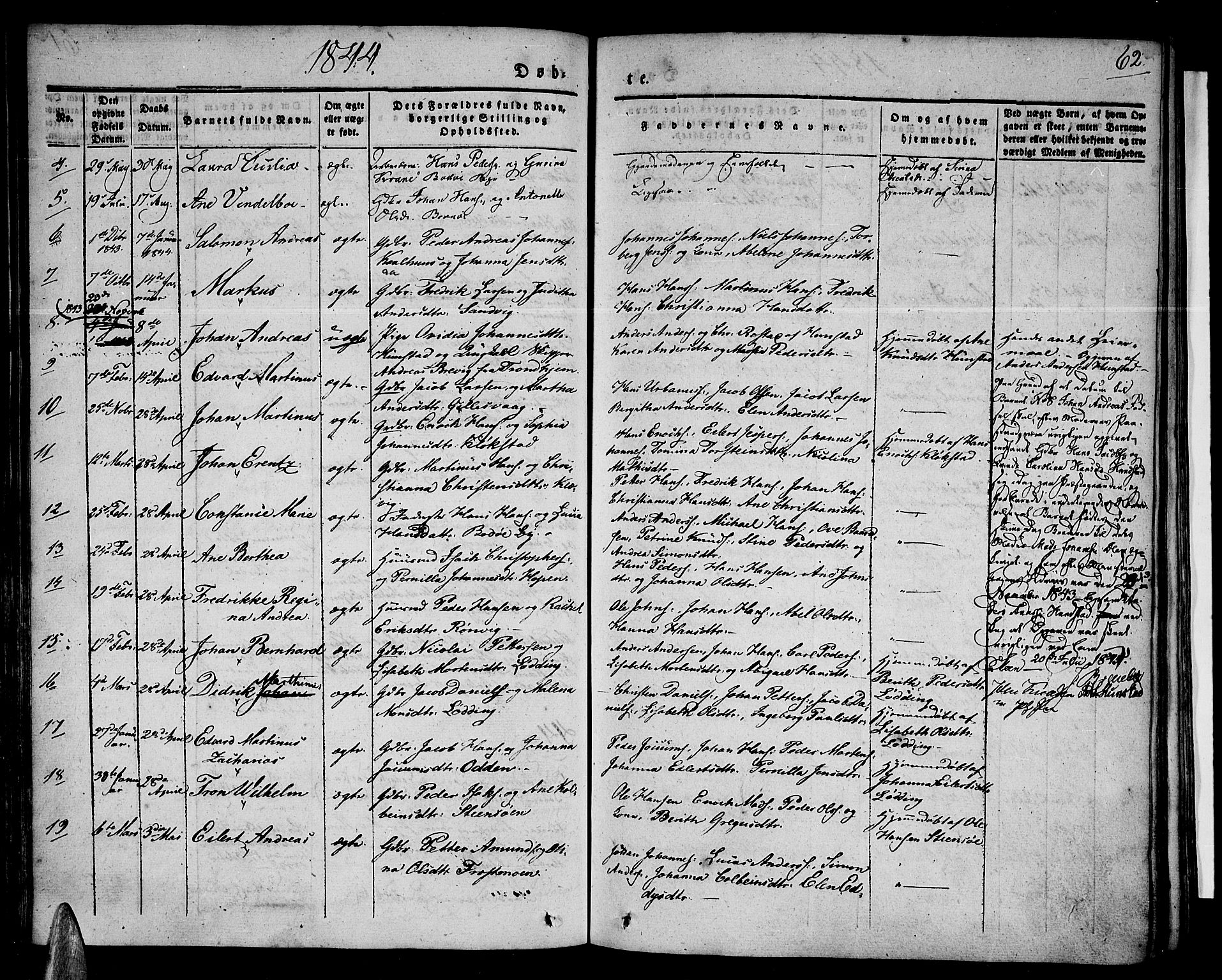 Ministerialprotokoller, klokkerbøker og fødselsregistre - Nordland, AV/SAT-A-1459/801/L0006: Parish register (official) no. 801A06, 1834-1845, p. 62