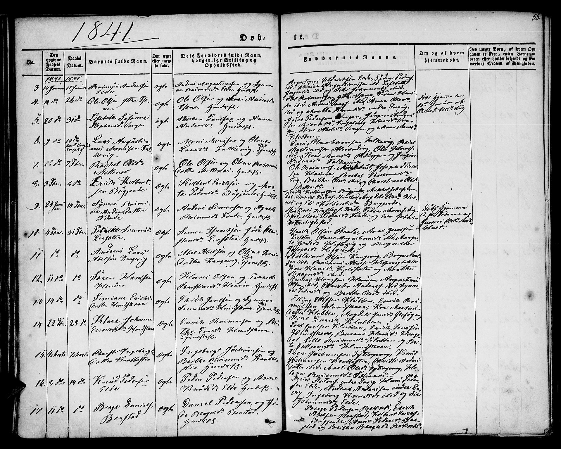 Davik sokneprestembete, SAB/A-79701/H/Haa/Haaa/L0004: Parish register (official) no. A 4, 1830-1849, p. 55