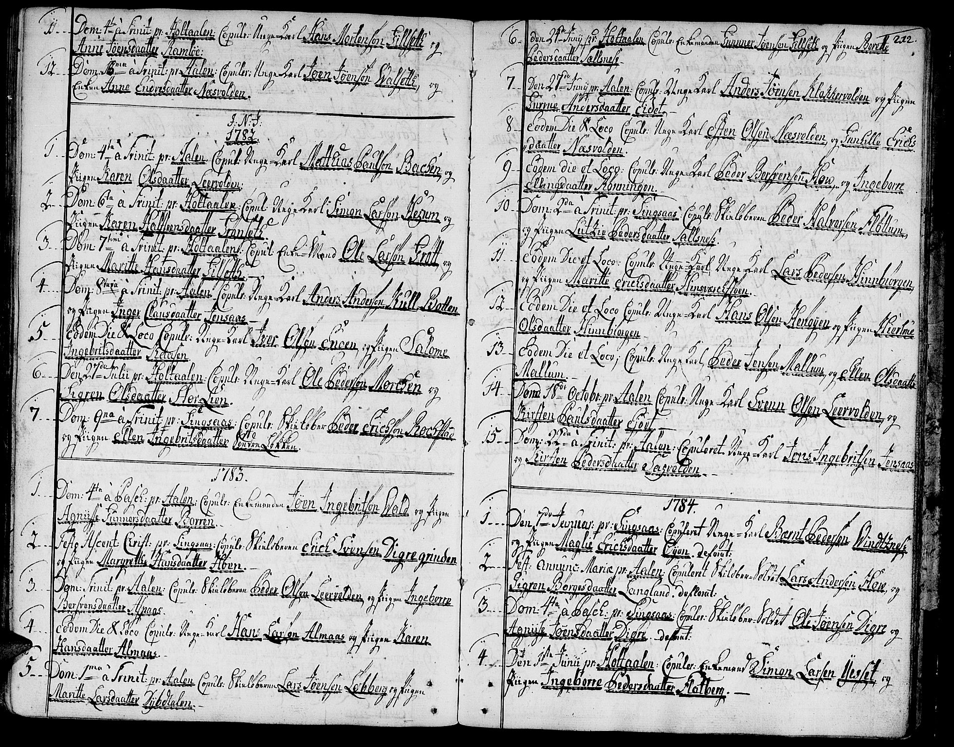 Ministerialprotokoller, klokkerbøker og fødselsregistre - Sør-Trøndelag, AV/SAT-A-1456/685/L0952: Parish register (official) no. 685A01, 1745-1804, p. 212