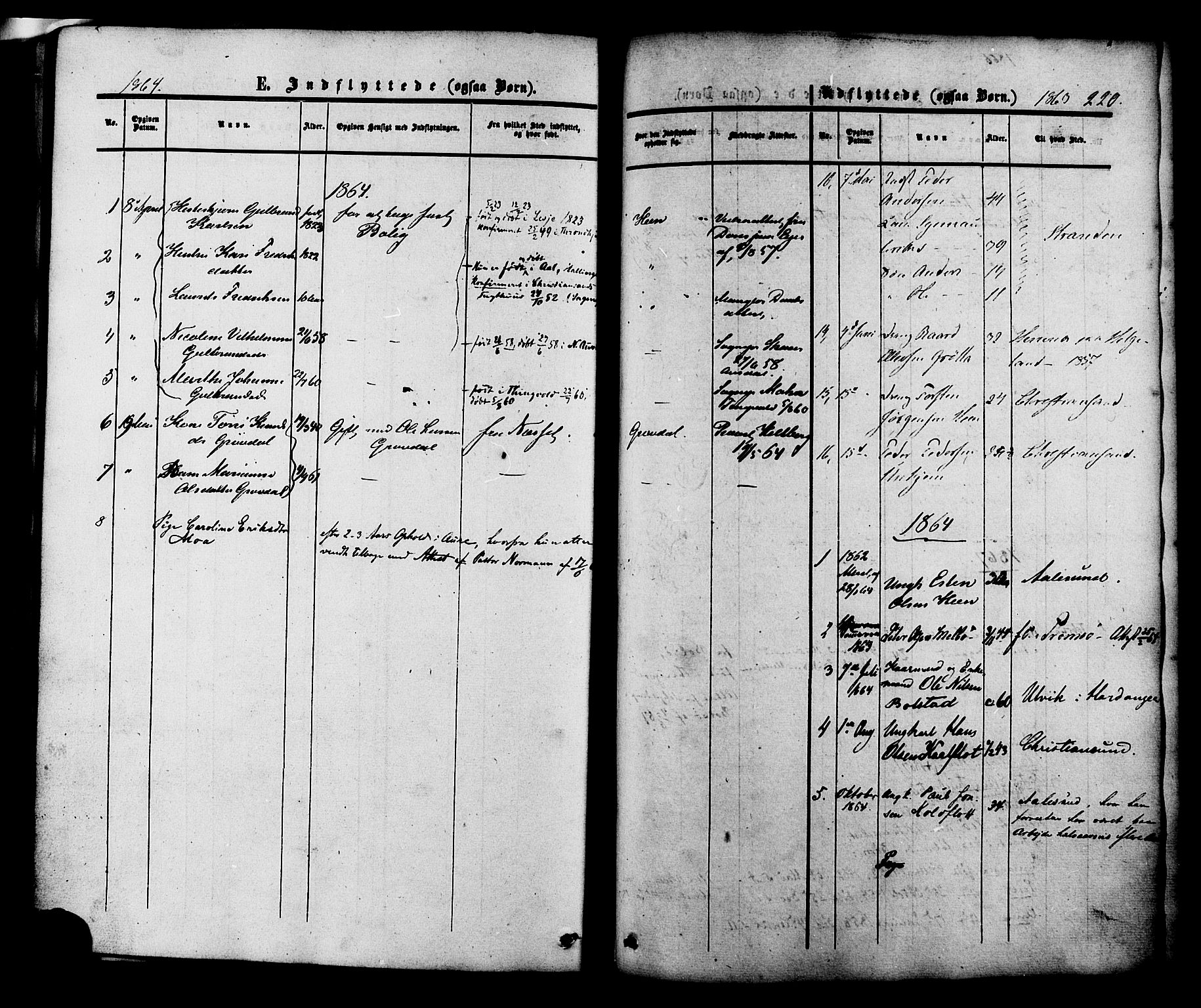 Ministerialprotokoller, klokkerbøker og fødselsregistre - Møre og Romsdal, SAT/A-1454/545/L0586: Parish register (official) no. 545A02, 1854-1877, p. 220