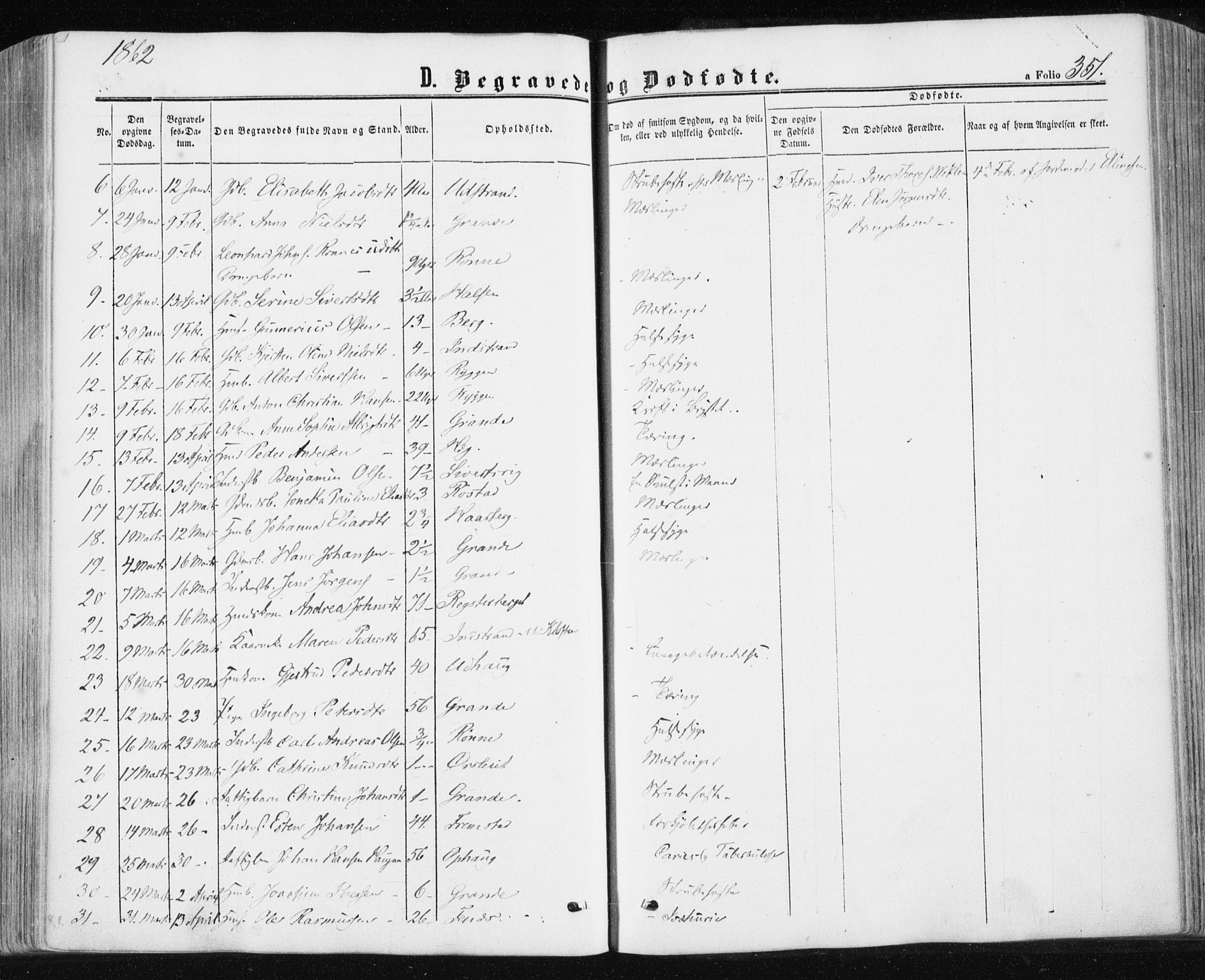 Ministerialprotokoller, klokkerbøker og fødselsregistre - Sør-Trøndelag, SAT/A-1456/659/L0737: Parish register (official) no. 659A07, 1857-1875, p. 351