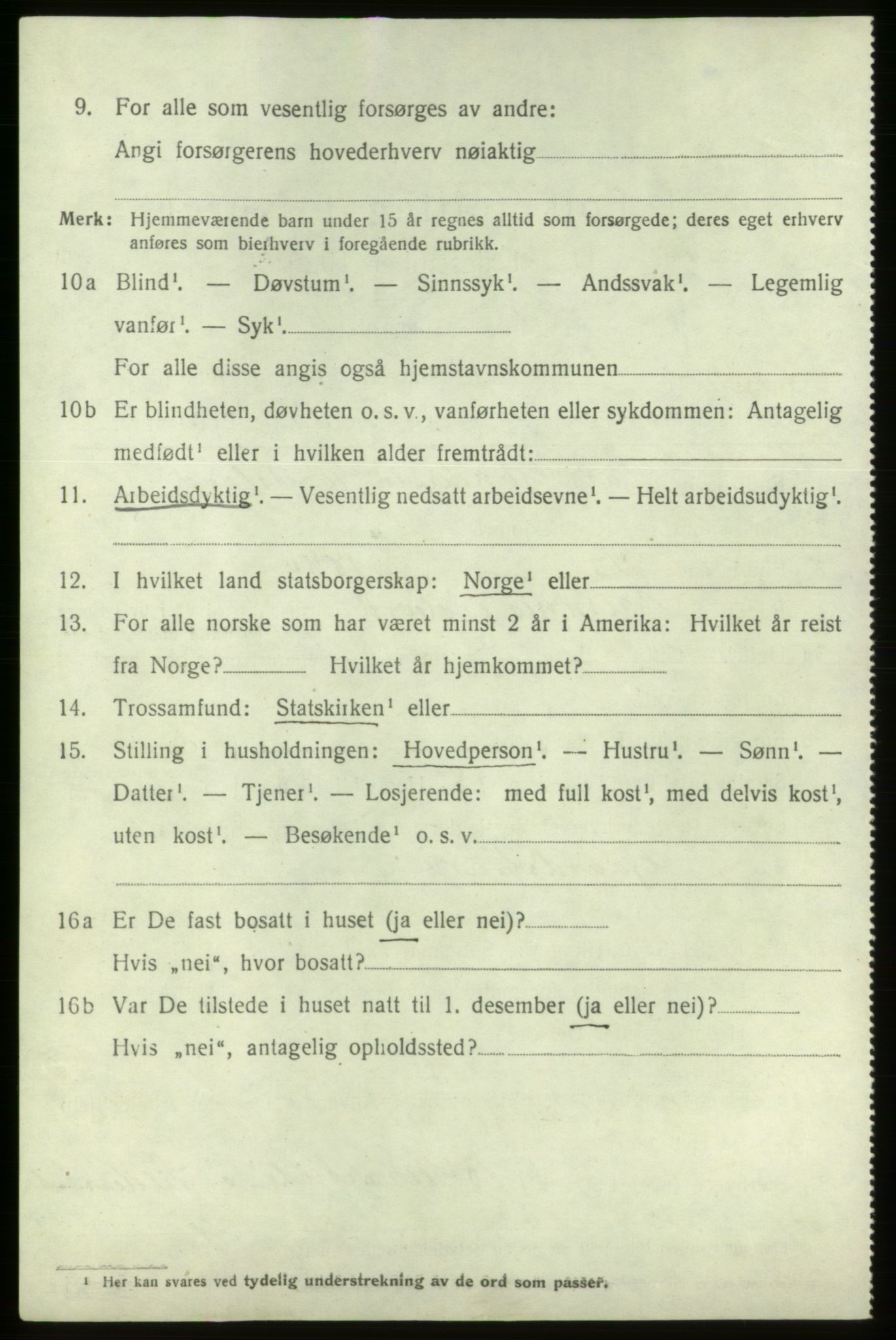 SAB, 1920 census for Bremnes, 1920, p. 6125