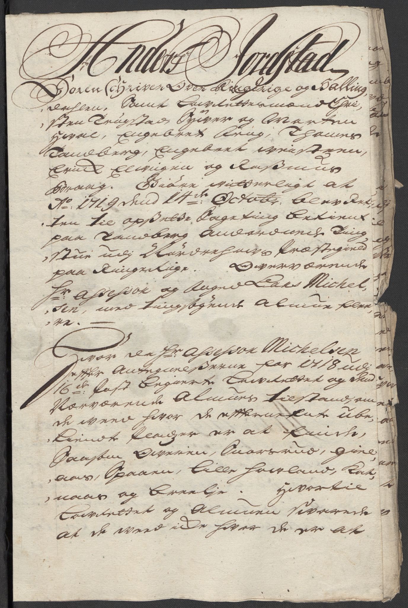 Rentekammeret inntil 1814, Reviderte regnskaper, Fogderegnskap, RA/EA-4092/R23/L1476: Fogderegnskap Ringerike og Hallingdal, 1718, p. 417