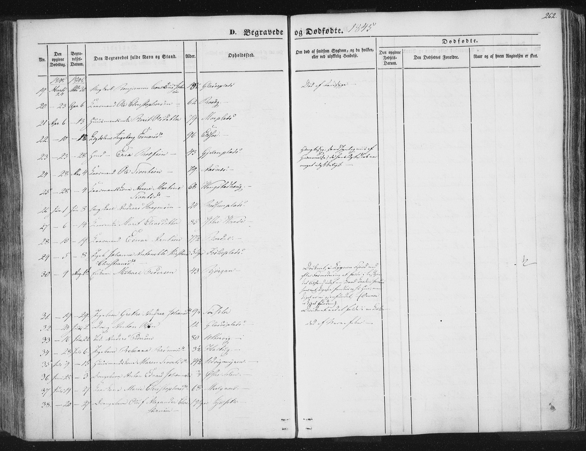 Ministerialprotokoller, klokkerbøker og fødselsregistre - Nord-Trøndelag, SAT/A-1458/741/L0392: Parish register (official) no. 741A06, 1836-1848, p. 262