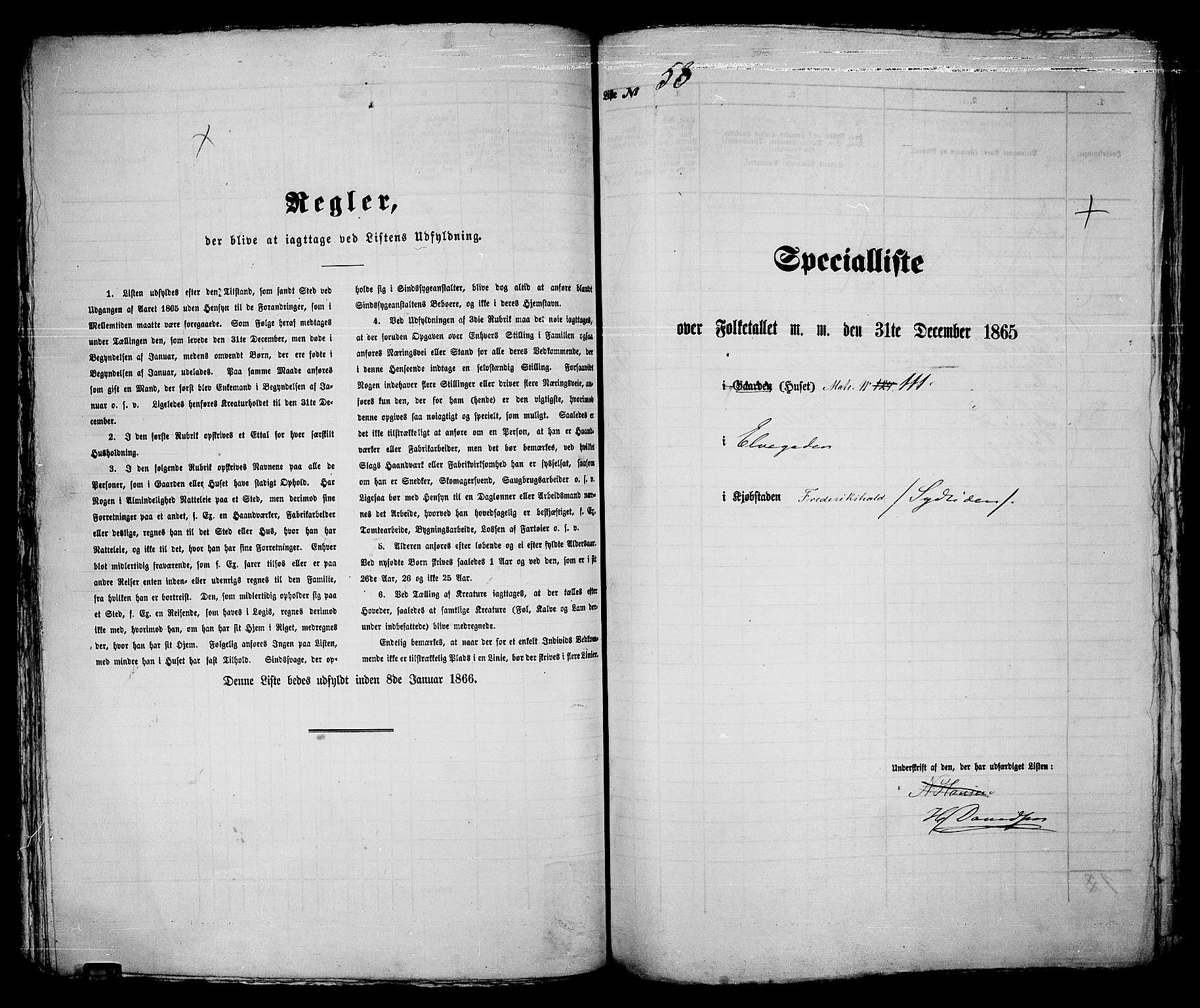 RA, 1865 census for Fredrikshald, 1865, p. 123