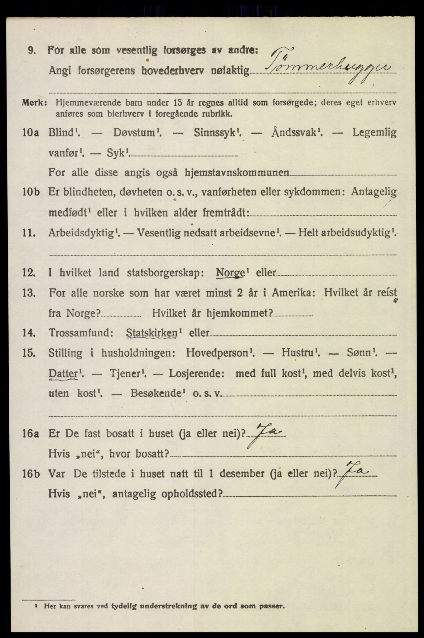 SAH, 1920 census for Trysil, 1920, p. 6694