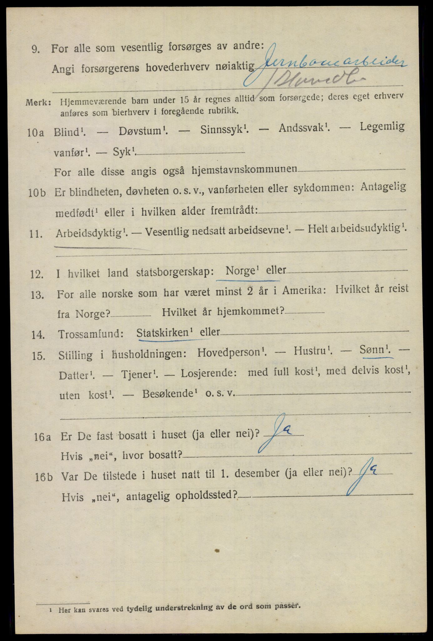 SAO, 1920 census for Ullensaker, 1920, p. 8818