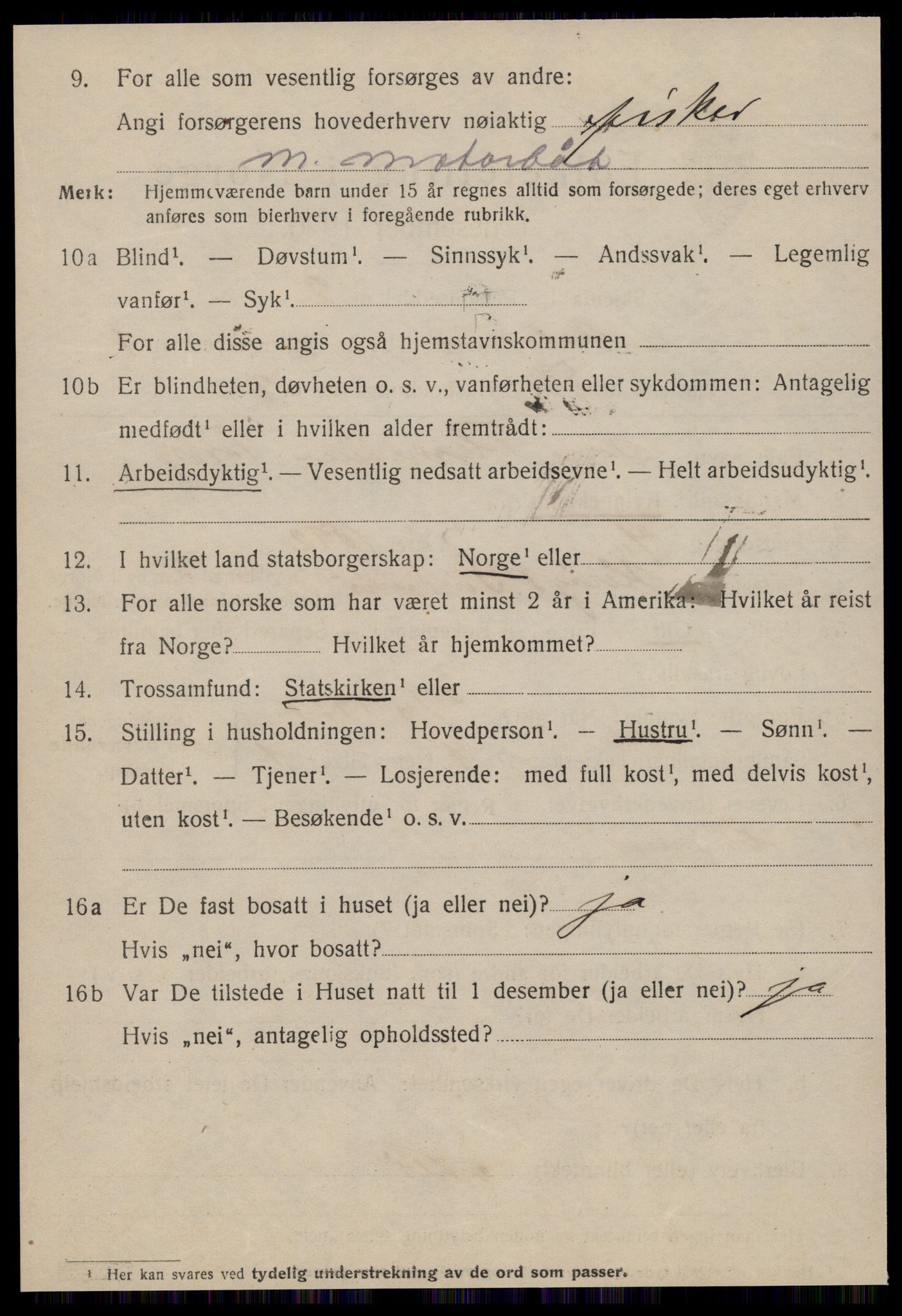 SAT, 1920 census for Ålesund, 1920, p. 10871