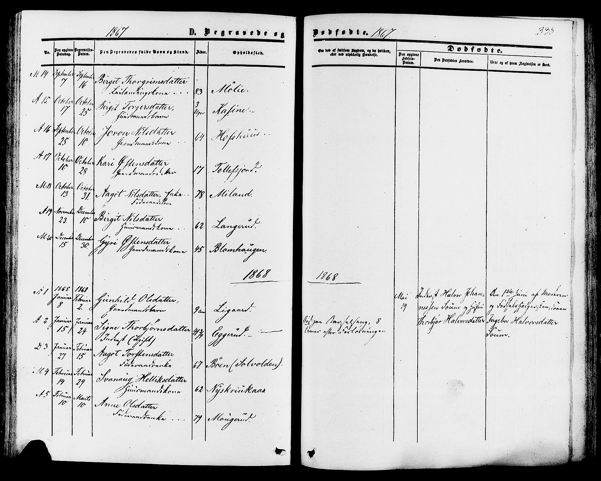 Tinn kirkebøker, SAKO/A-308/F/Fa/L0006: Parish register (official) no. I 6, 1857-1878, p. 338