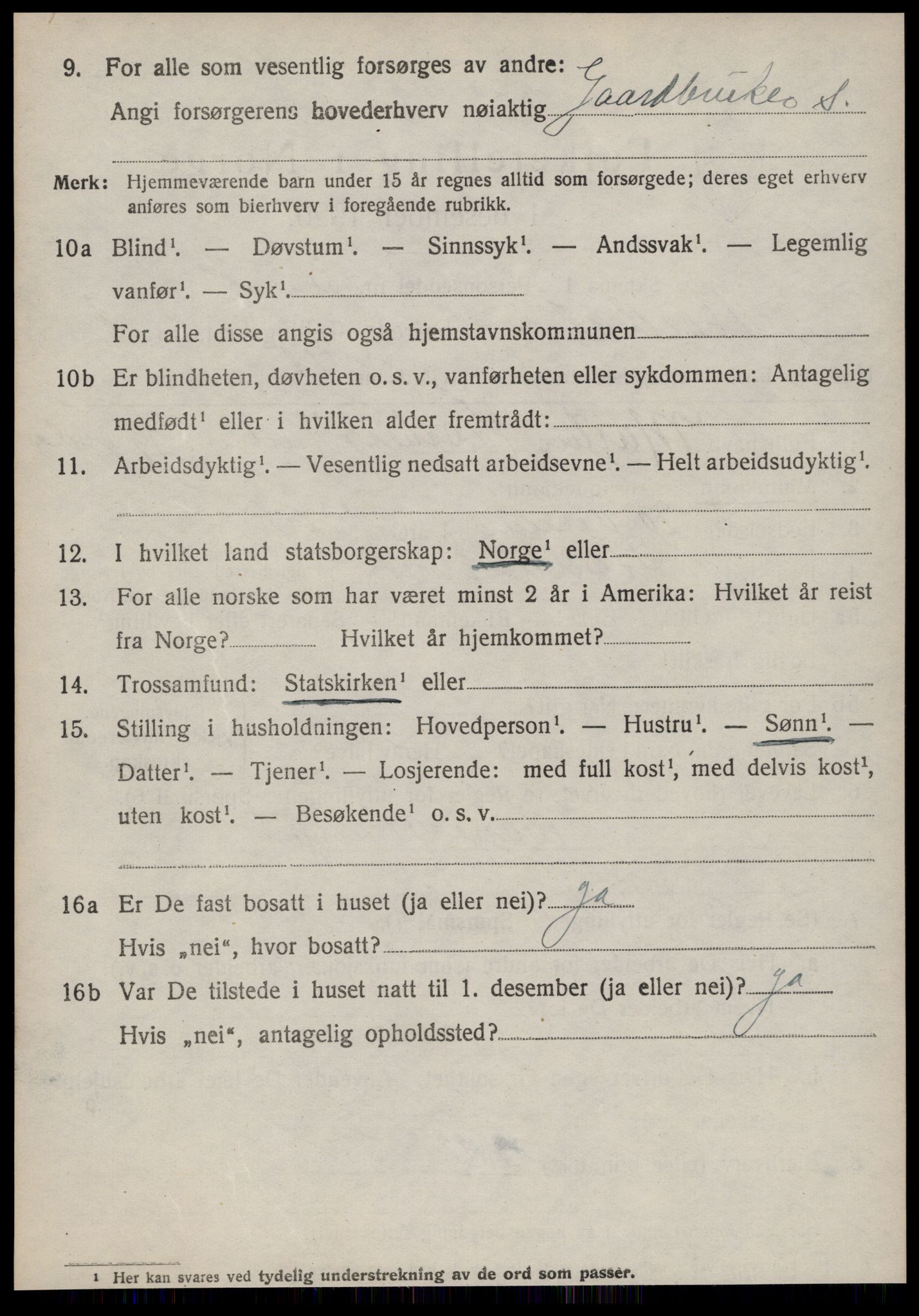 SAT, 1920 census for Stordal, 1920, p. 445