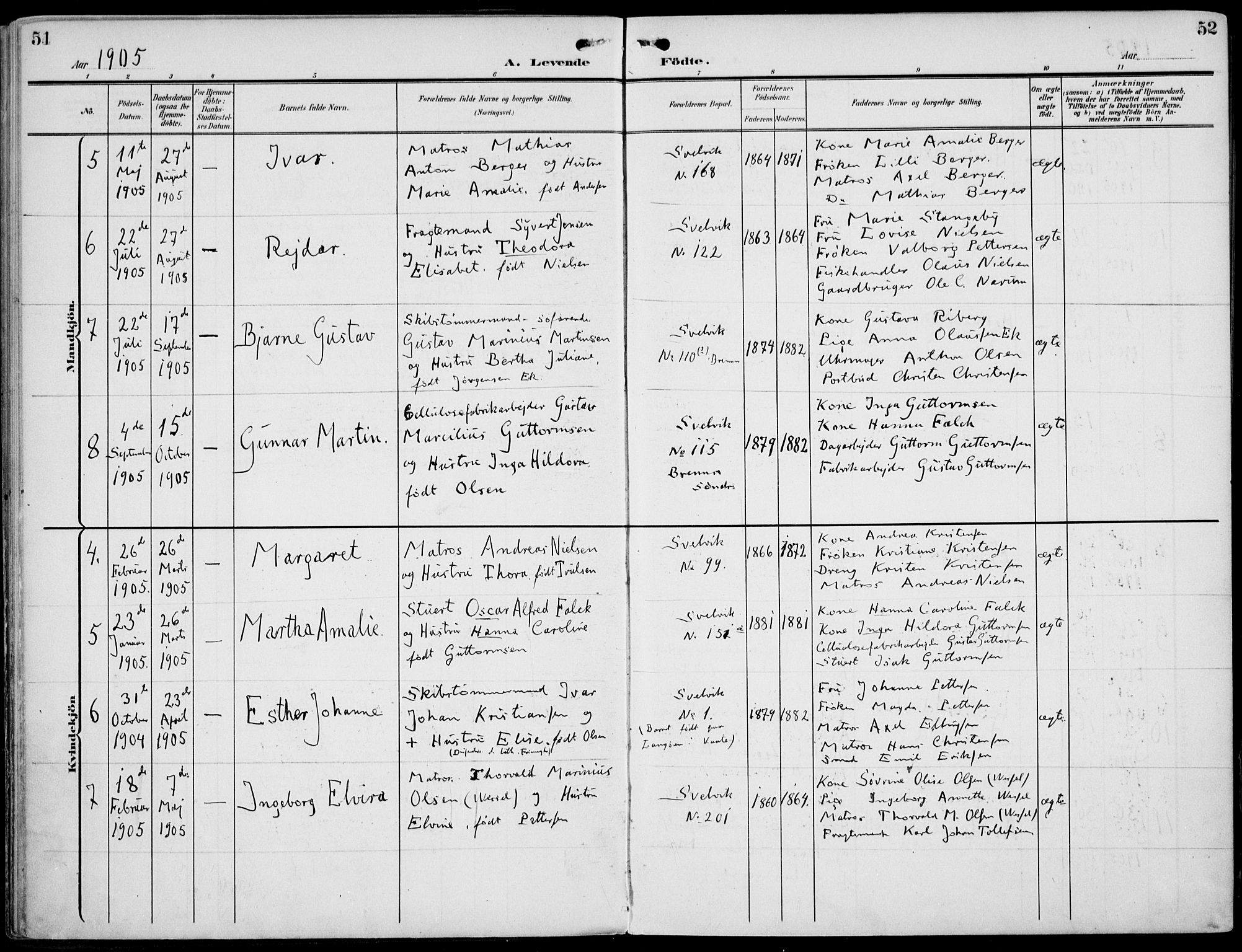 Strømm kirkebøker, AV/SAKO-A-322/F/Fb/L0002: Parish register (official) no. II 2, 1900-1919, p. 51-52