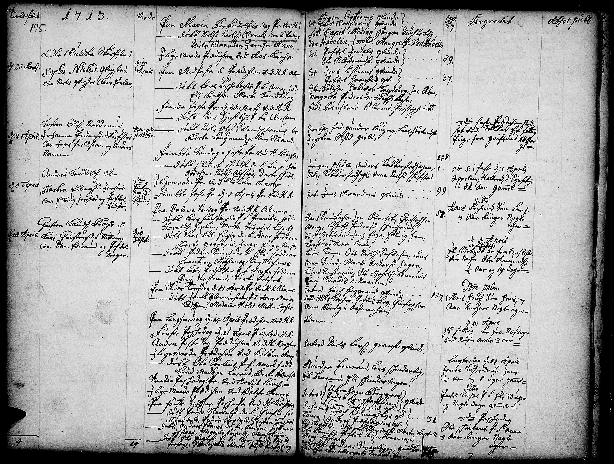 Toten prestekontor, SAH/PREST-102/H/Ha/Haa/L0001: Parish register (official) no. 1, 1695-1713, p. 195
