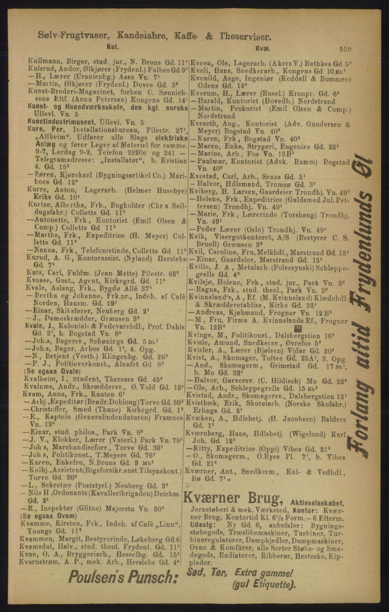 Kristiania/Oslo adressebok, PUBL/-, 1906, p. 559
