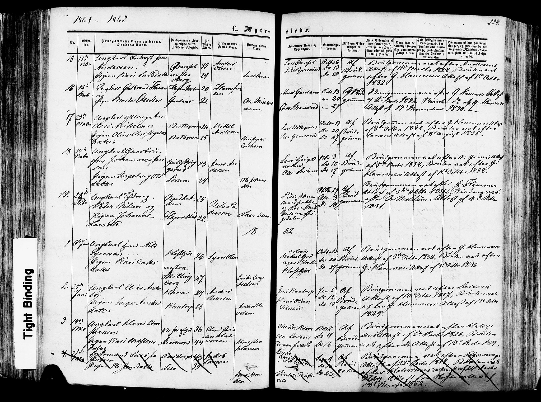 Vang prestekontor, Hedmark, SAH/PREST-008/H/Ha/Haa/L0013: Parish register (official) no. 13, 1855-1879, p. 234
